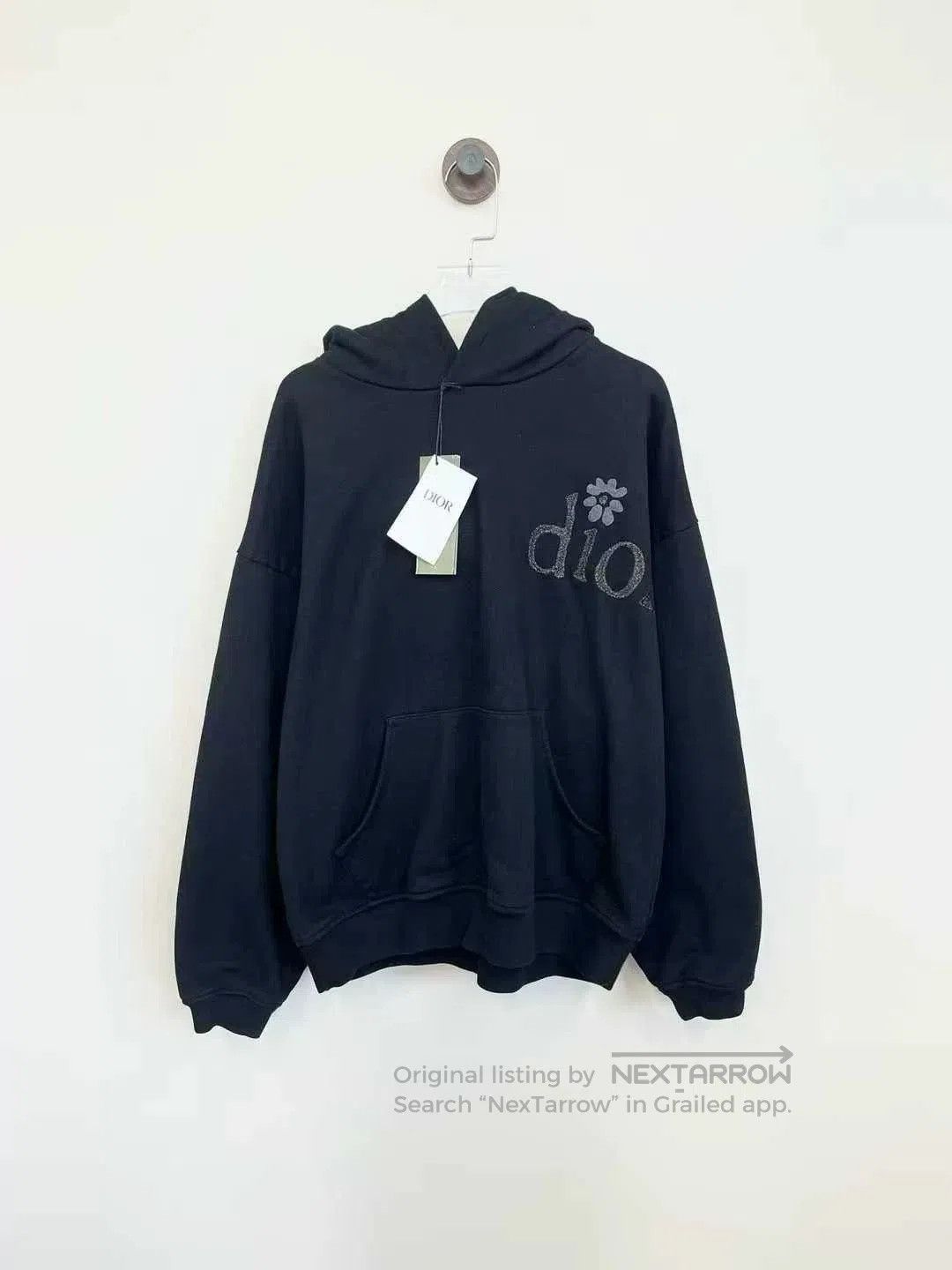 Dior black embroidered logo hooded sweatshirt. Size XS / US 0-2 / IT 36-38 - 1 Thumbnail