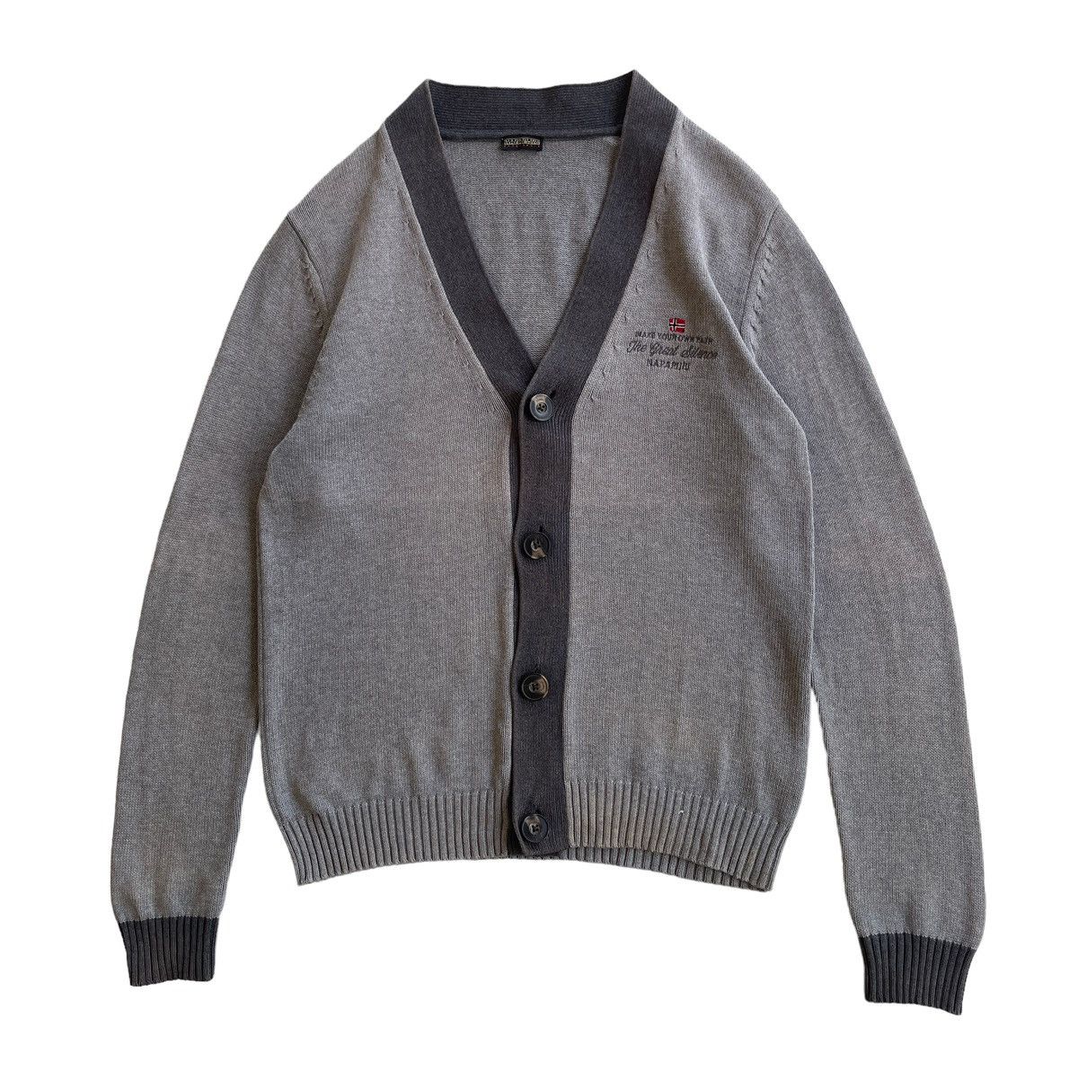 Napapijri Napapijri Men Cardigan Knit (Sunfaded Grey) Size US L / EU 52-54 / 3 - 4 Thumbnail