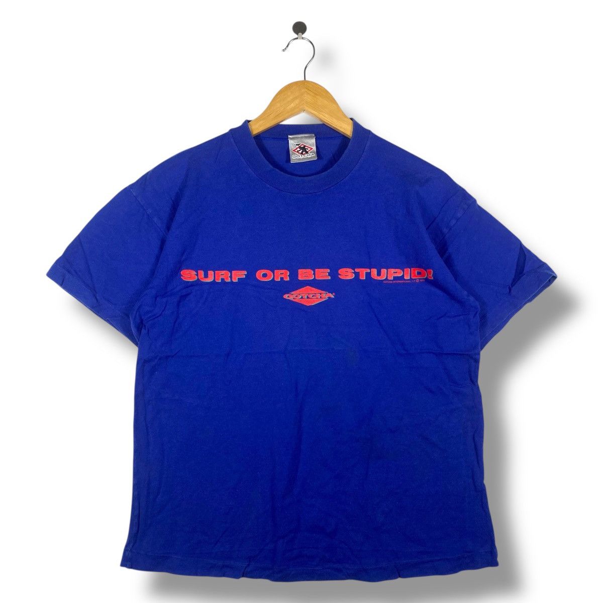 Gotcha Vintage 90's GOTCHA International Surf Or Be Stupid TeeShirt Size US L / EU 52-54 / 3 - 1 Thumbnail