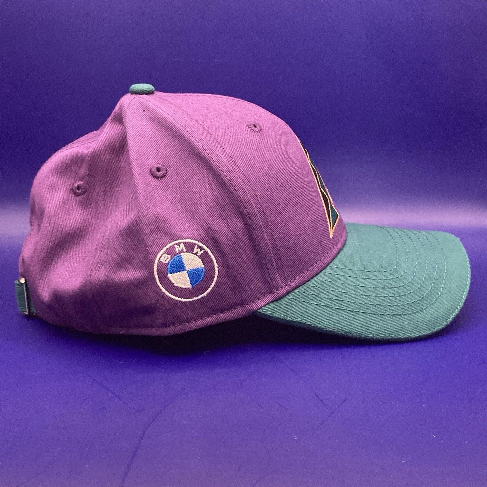 MLB New Arizona Diamondbacks MLB Cap BMW Logo Purple Teal Hat Size ONE SIZE - 2 Thumbnail