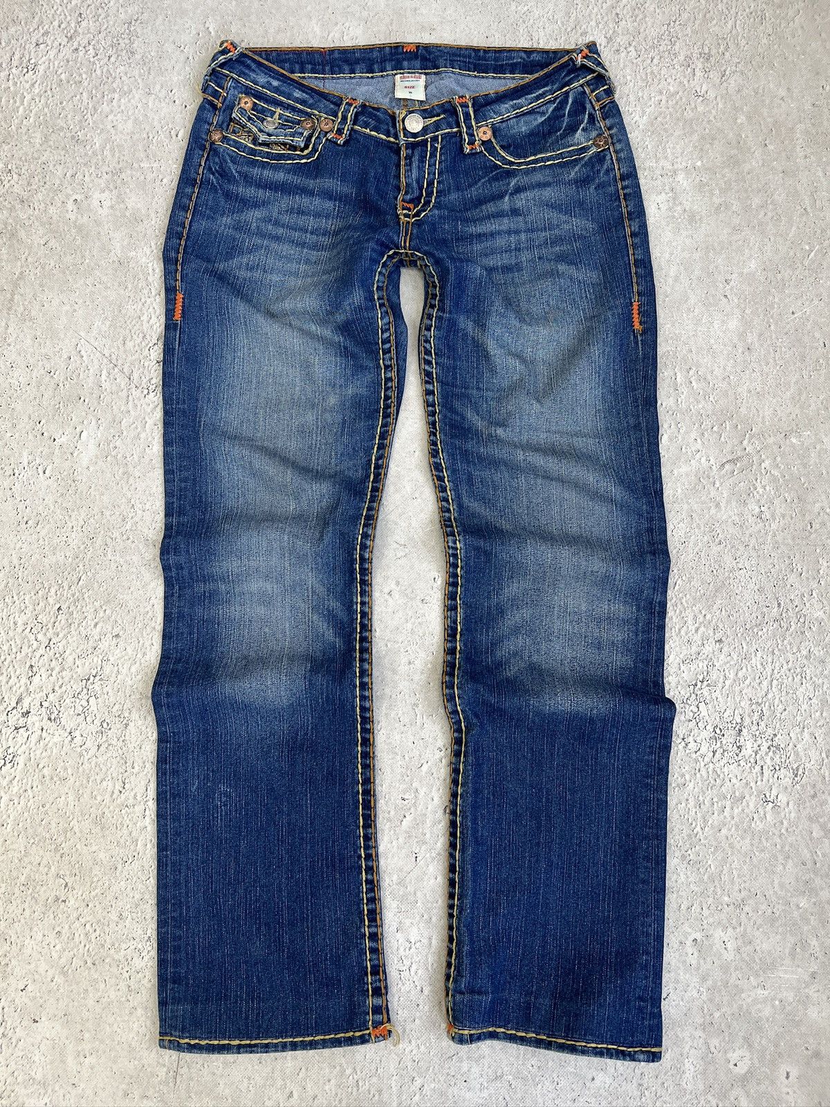 True Religion Blue Denim Jeans true Religion y2k style hype rap jeans Size US 31 - 1 Thumbnail