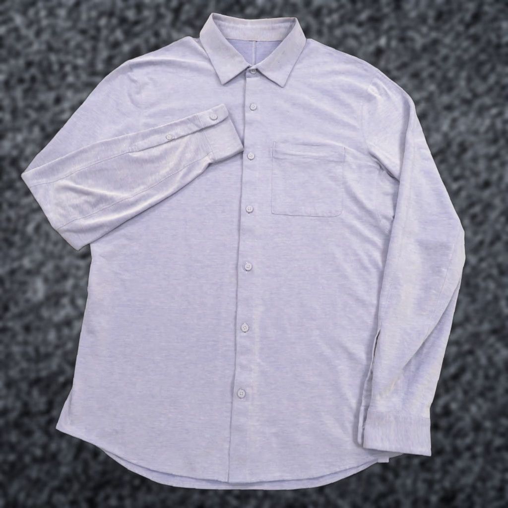 Lululemon Lululemon Shirt Mens Blue Commission Stretch Button Up Commute Oxford Button-Up Casual Business Travel Workwear Modern Size US M / EU 48-50 / 2 - 1 Thumbnail