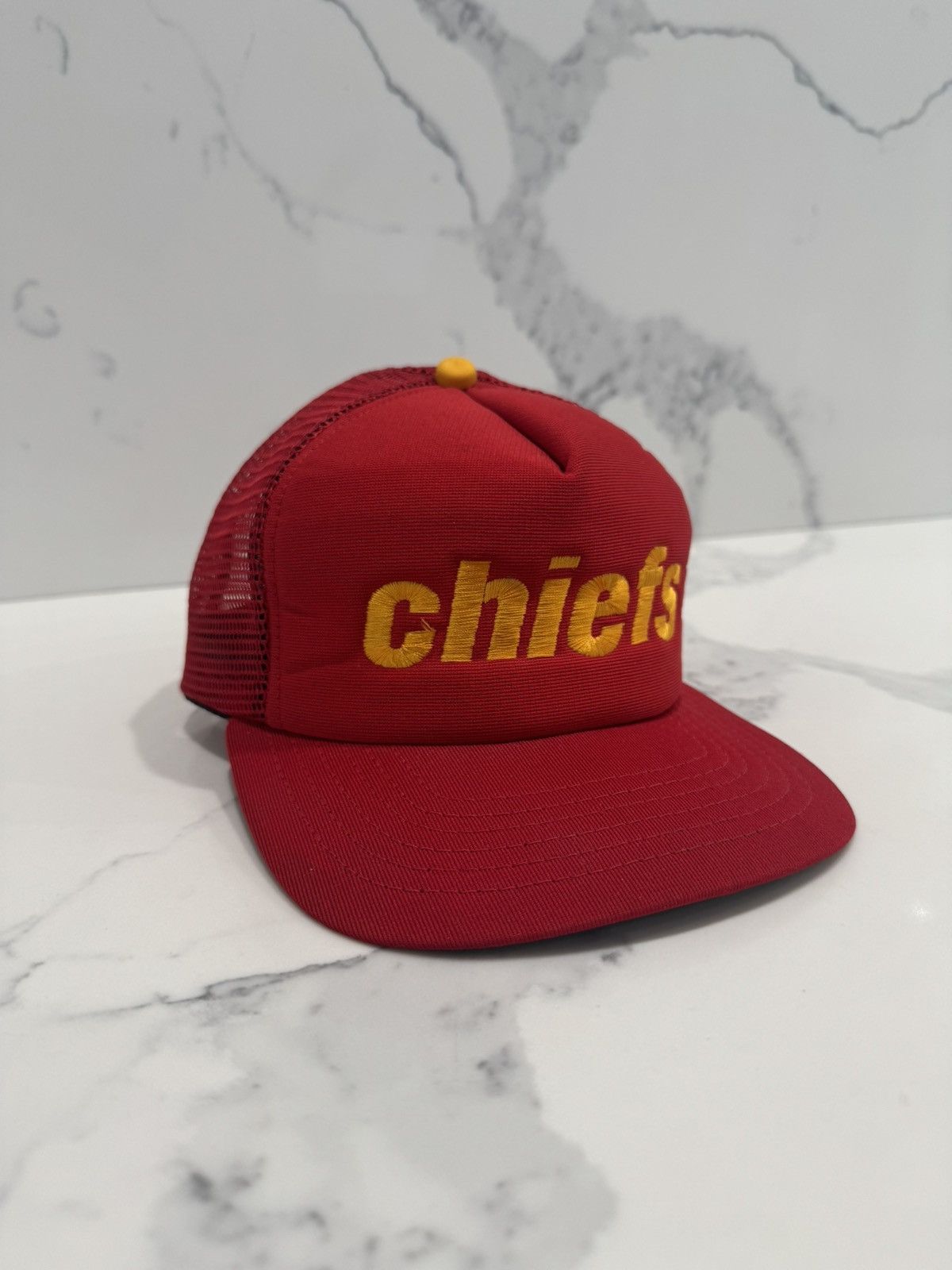 NFL Vintage 80’s Kansas City Chiefs Script Spellout Snapback Hat Size ONE SIZE - 2 Thumbnail