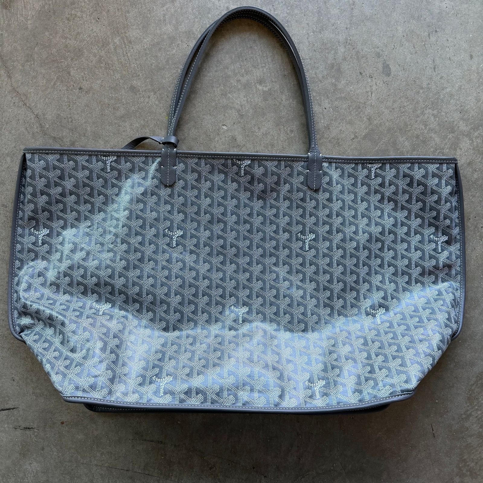 Goyard Goyard Anjou GM Calfskin And Canvas Tote Bag Size ONE SIZE - 10 Thumbnail