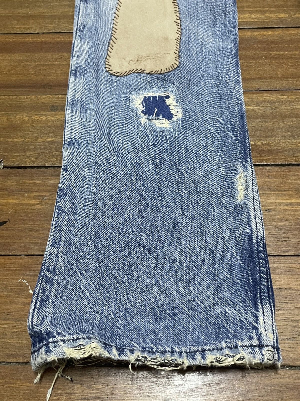 Polo Ralph Lauren Very Rare Vintage Polo Ralph Lauren Sashiko Boro Jeans 1990s Size US 31 - 5 Thumbnail