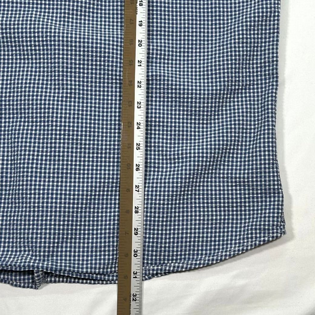 Eddie Bauer Eddie Bauer Men Classic Fit Gingham Short Sleeve Button-Down Shirt M Blue Mens Medium Tall Size US M / EU 48-50 / 2 - 5 Thumbnail