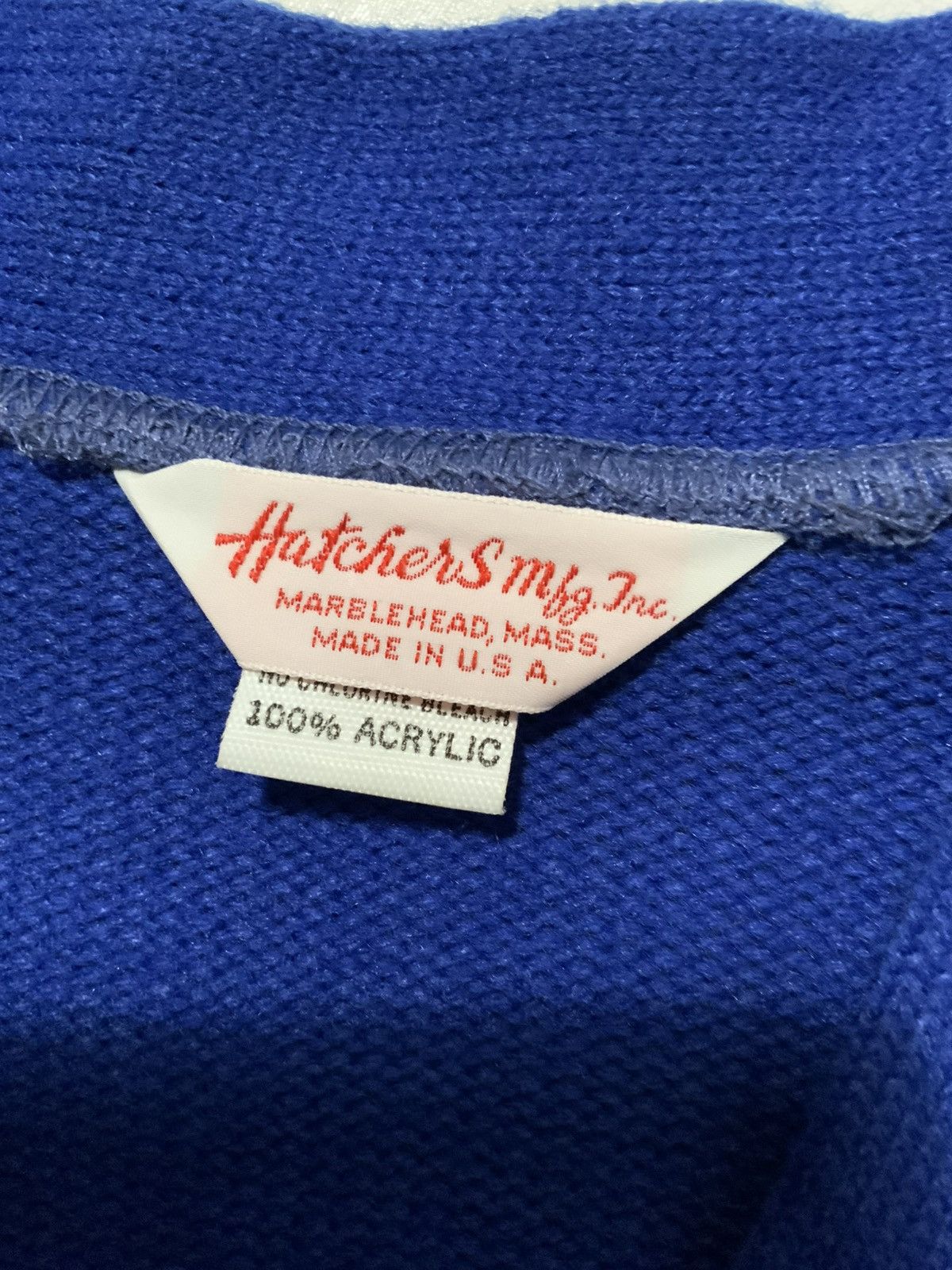Vintage Vintage 60s 70s Hatchers MFG Stripe Varsity Cardigan Sweater Size US M / EU 48-50 / 2 - 5 Thumbnail