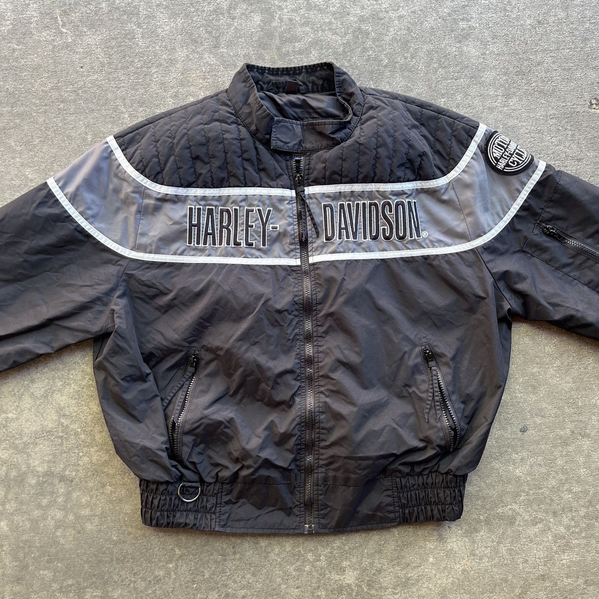 Harley Davidson 90s Harley Davidson Motor Bomber Jacket Size US L / EU 52-54 / 3 - 1 Thumbnail