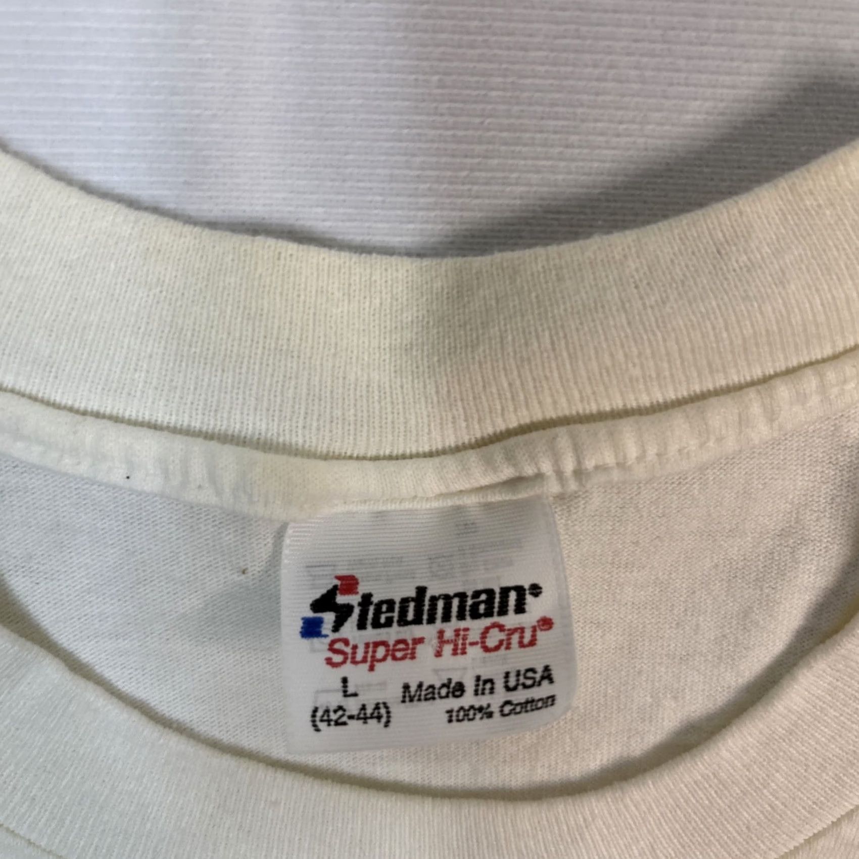Vintage Stedman T Shirt Men L White San Diego California Puff Paint Size US L / EU 52-54 / 3 - 3 Thumbnail