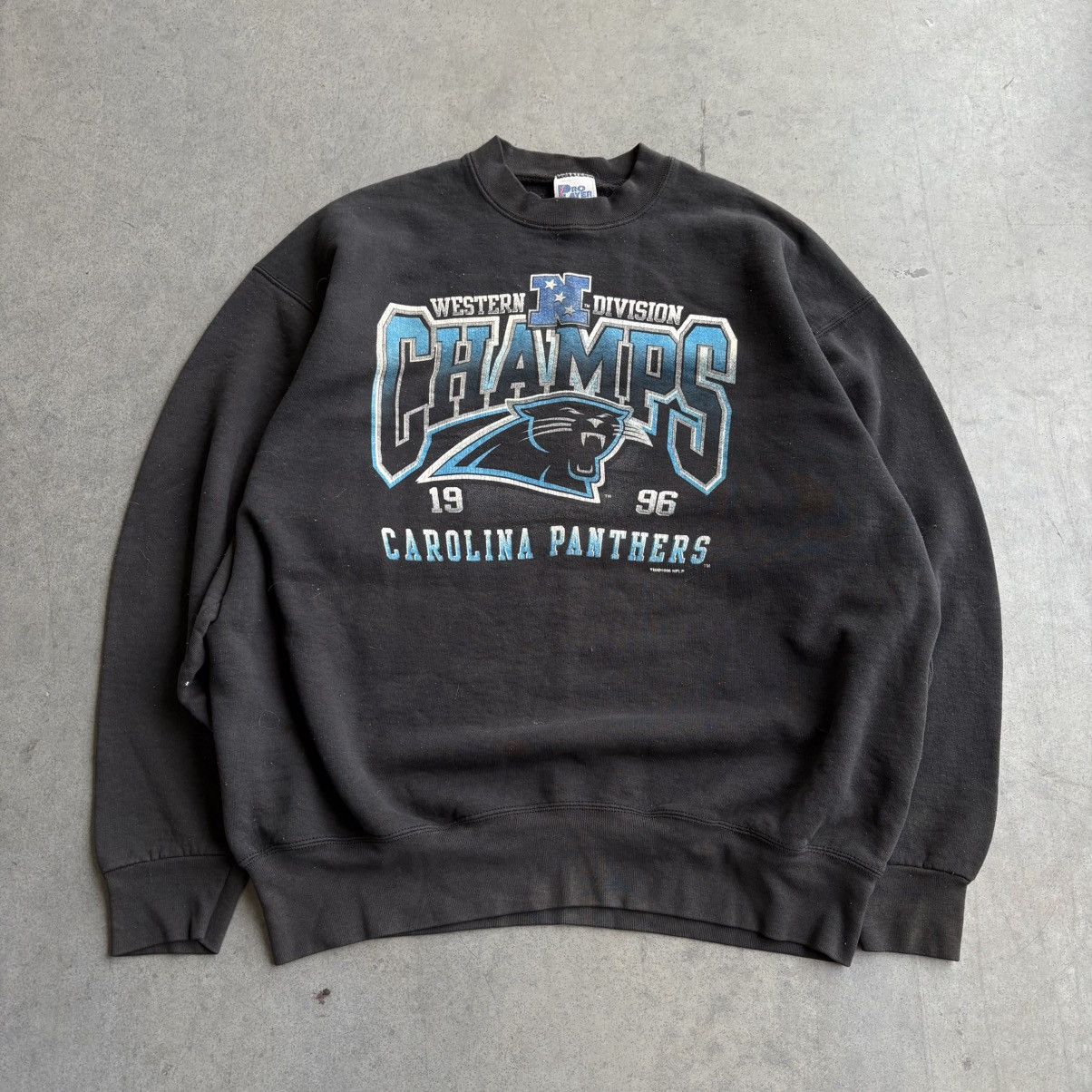NFL × Vintage Vintage 1996 Carolina Panthers Championship Sweatshirt XXL Size US XXL / EU 58 / 5 - 5 Thumbnail