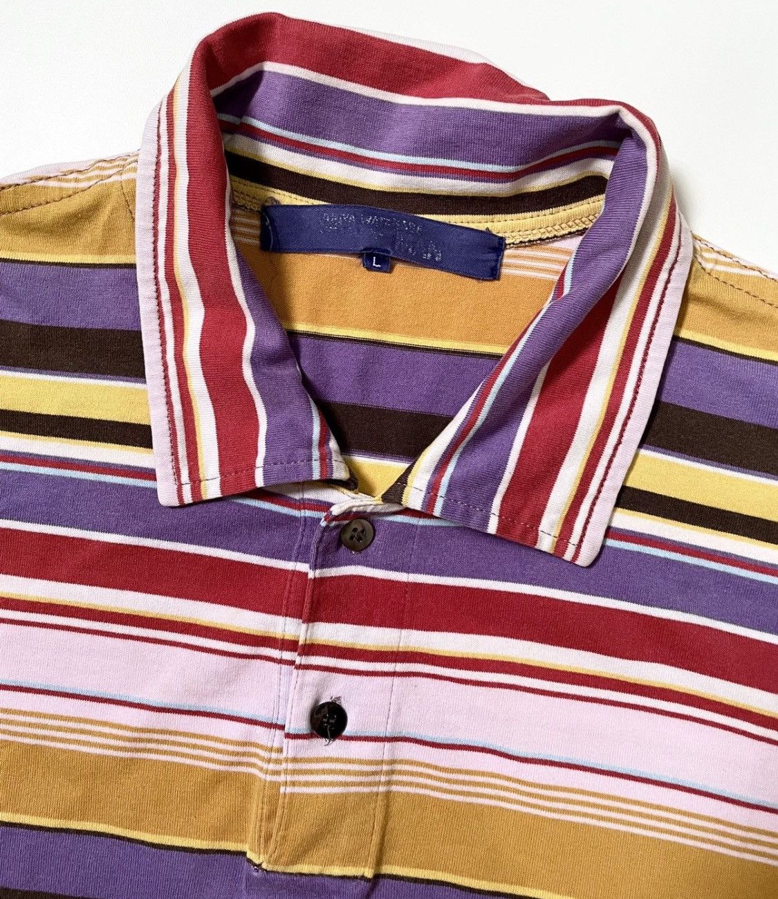 Junya Watanabe Junya watanabe cdg man multicolor striped polo shirt Size US L / EU 52-54 / 3 - 3 Thumbnail