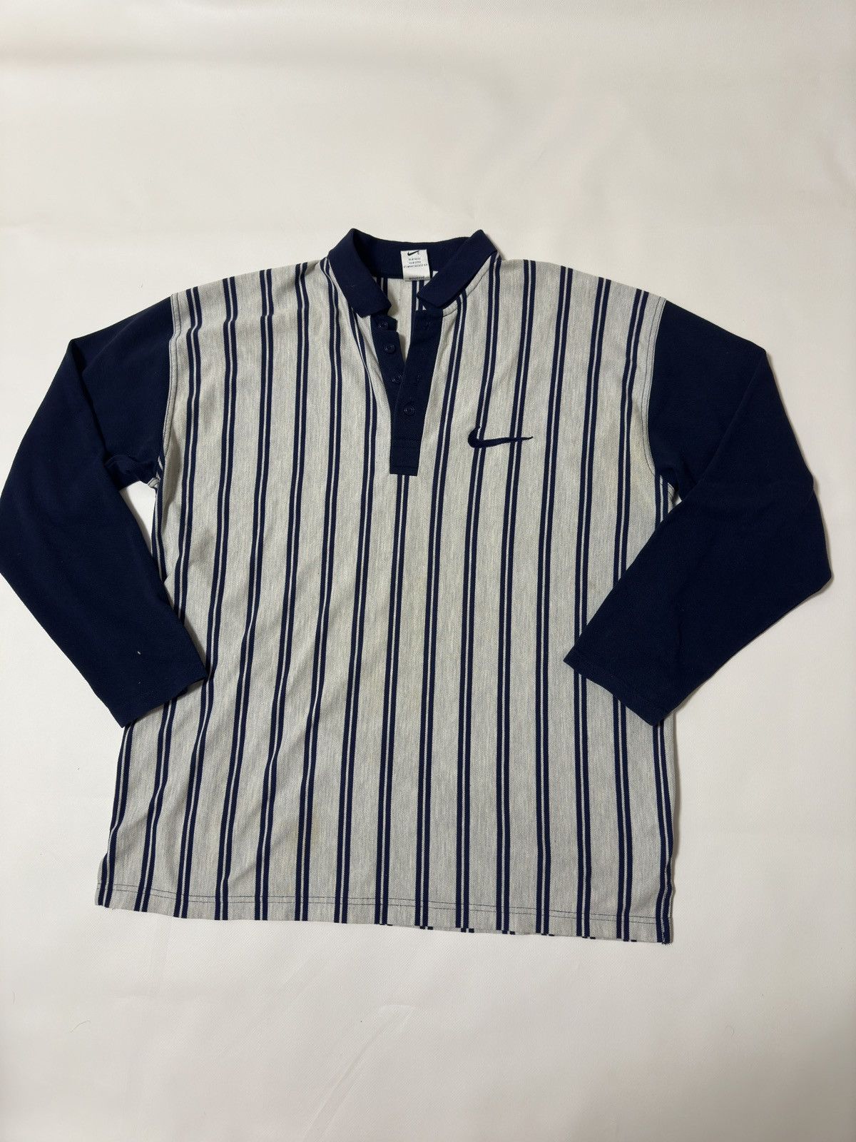 Nike × Vintage Vintage 90s Nike Rugby Polo Longsleeve Striped Y2K ACG Size US XXL / EU 58 / 5 - 1 Thumbnail