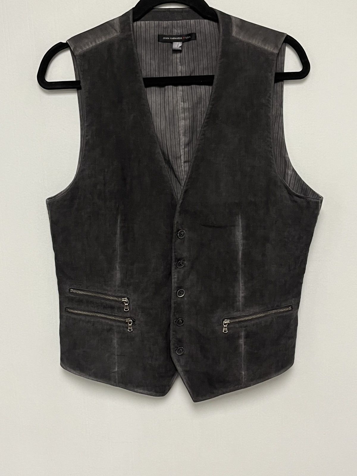 John Varvatos Cold Water Wash Zipper Vest. 38 Size US M / EU 48-50 / 2 - 9 Thumbnail
