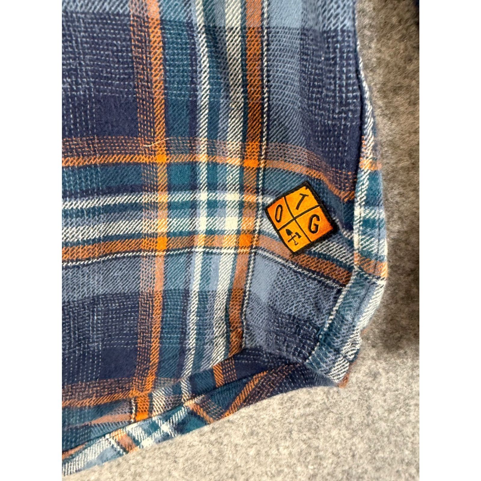 Vintage Off The Grid Shirt Mens L Blue Plaid Flannel Button-Up Destroyer Motor Driven Size US L / EU 52-54 / 3 - 6 Thumbnail