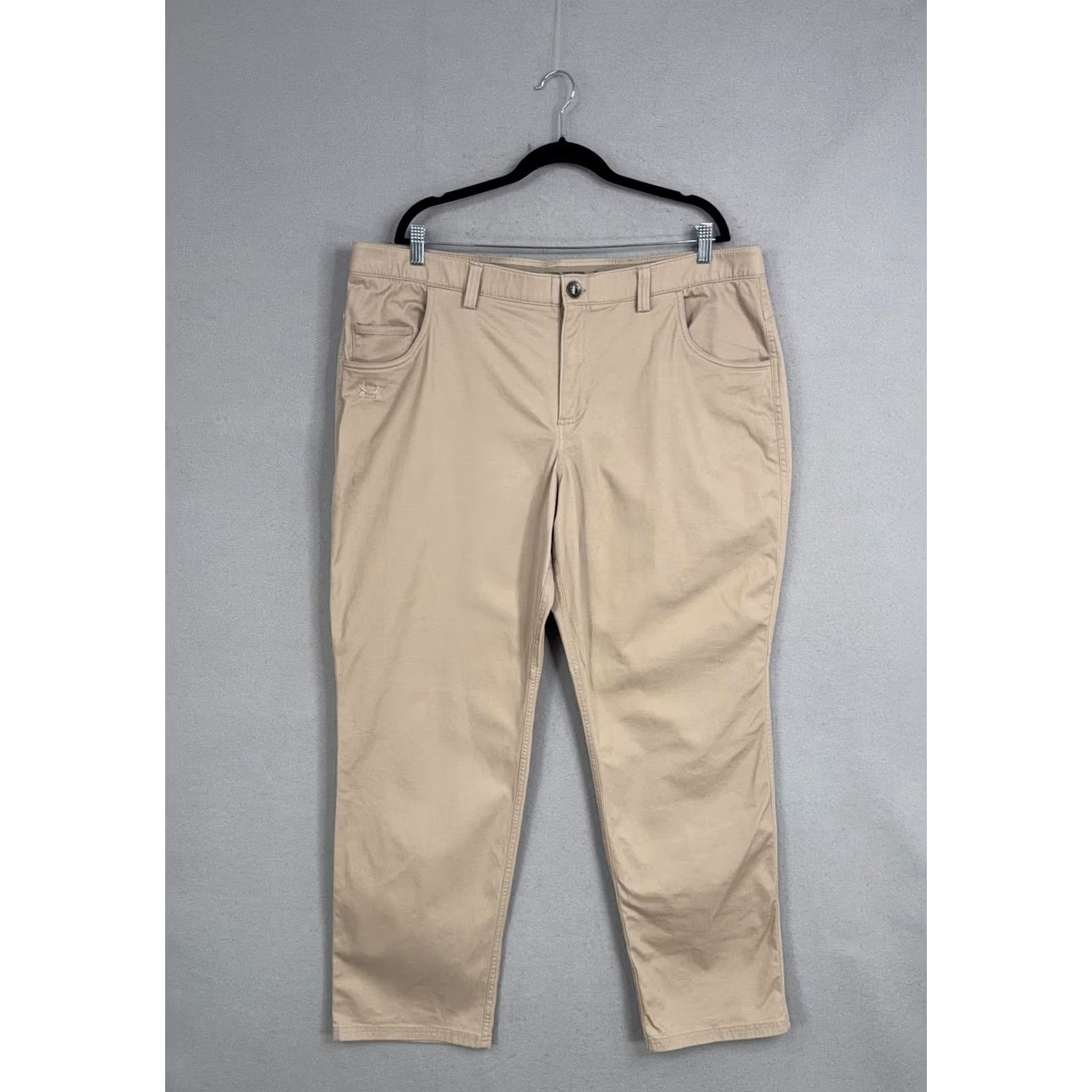 Under Armour Under Armour Pants Mens 40x32 Beige Twill Cargo Stretch Workwear Size US 40 / EU 56 - 2 Thumbnail