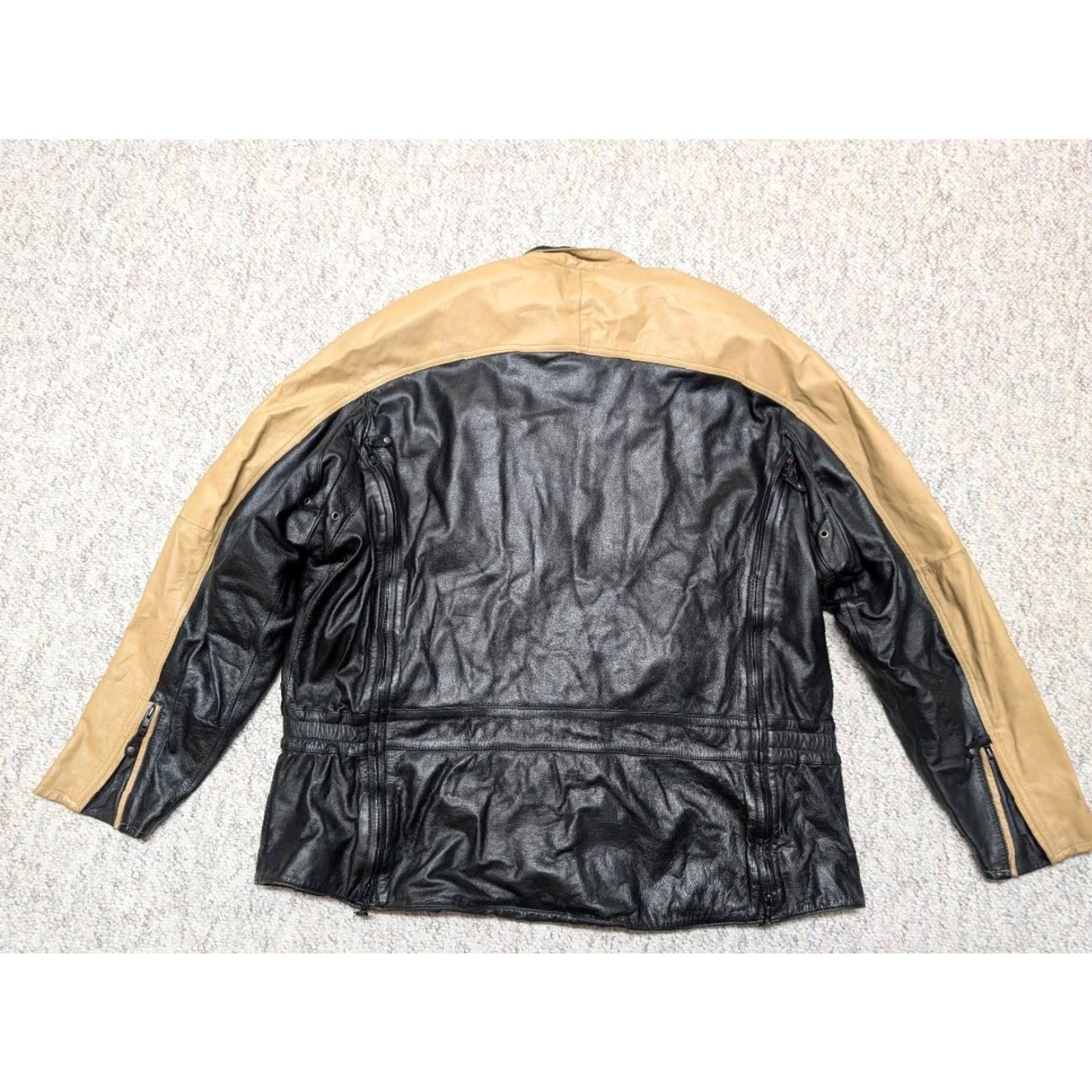 Harley Davidson VINTAGE Harley-Davidson leather Motorcycle Jacket 3XL Mens Black Racing Team cafe racer Size US XXL / EU 58 / 5 - 2 Thumbnail
