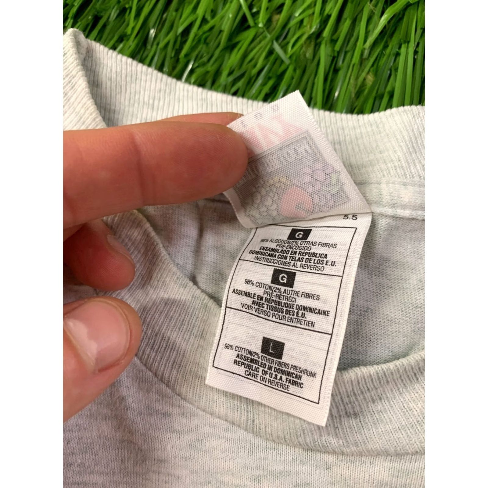 Fruit Of The Loom USA ORIGINAL VINTAGE SHIRT Men L Gray 1999 1990s Fruit of the Loom Size US L / EU 52-54 / 3 - 6 Thumbnail