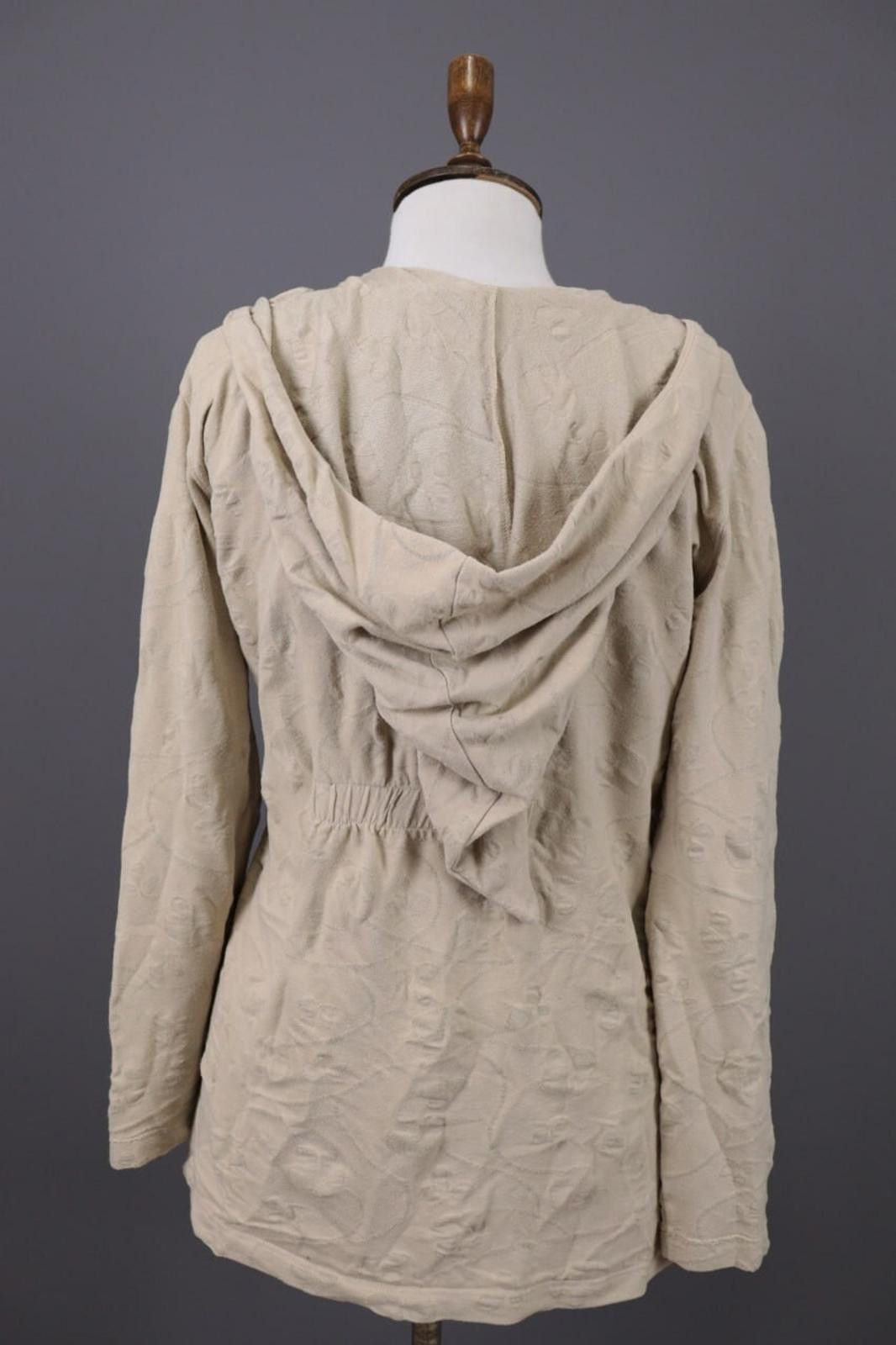 Designer Gudrun Sjoden Beige Floral Lagelook Cardigan Sweater Size L Size L / US 10 / IT 46 - 9 Thumbnail