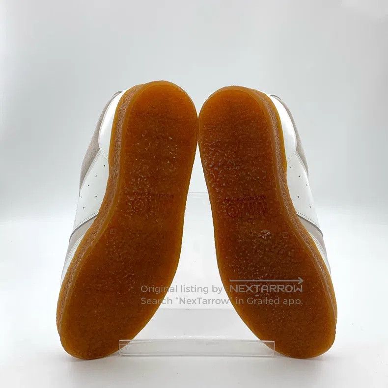 Maison Margiela Maison Margiela White leather-lacing casual flat sneakers Size US 7.5 / IT 37.5 - 5 Thumbnail