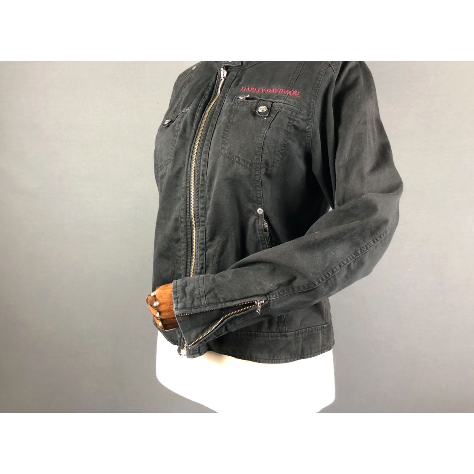 Harley Davidson Harley-Davidson Women's Jacket Full Zip Cotton Black M Size M / US 6-8 / IT 42-44 - 7 Thumbnail