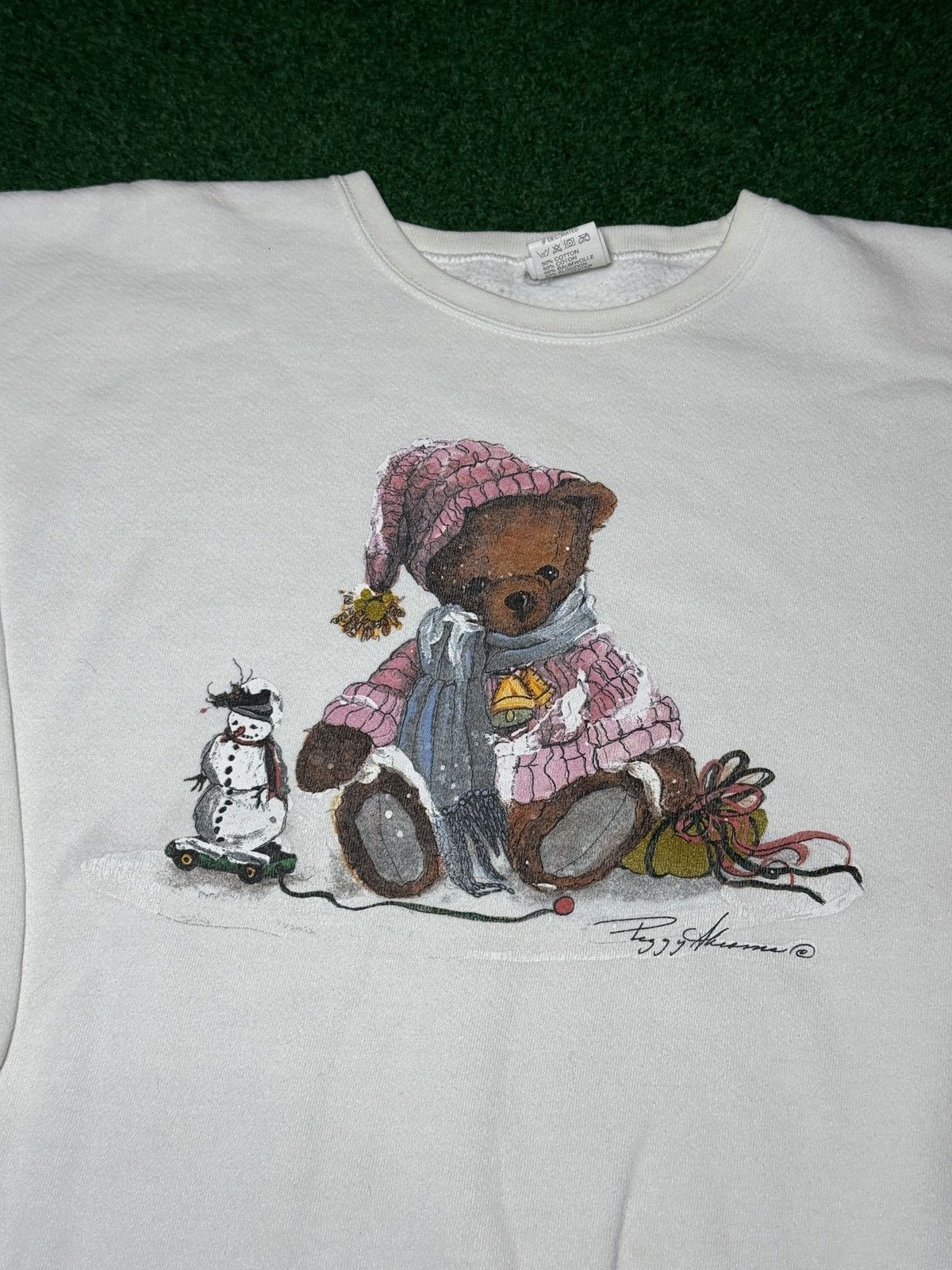 Vintage Vintage 90s Christmas Teddy Bear Winter Crewneck Sweatshirt Size L / US 10 / IT 46 - 2 Thumbnail