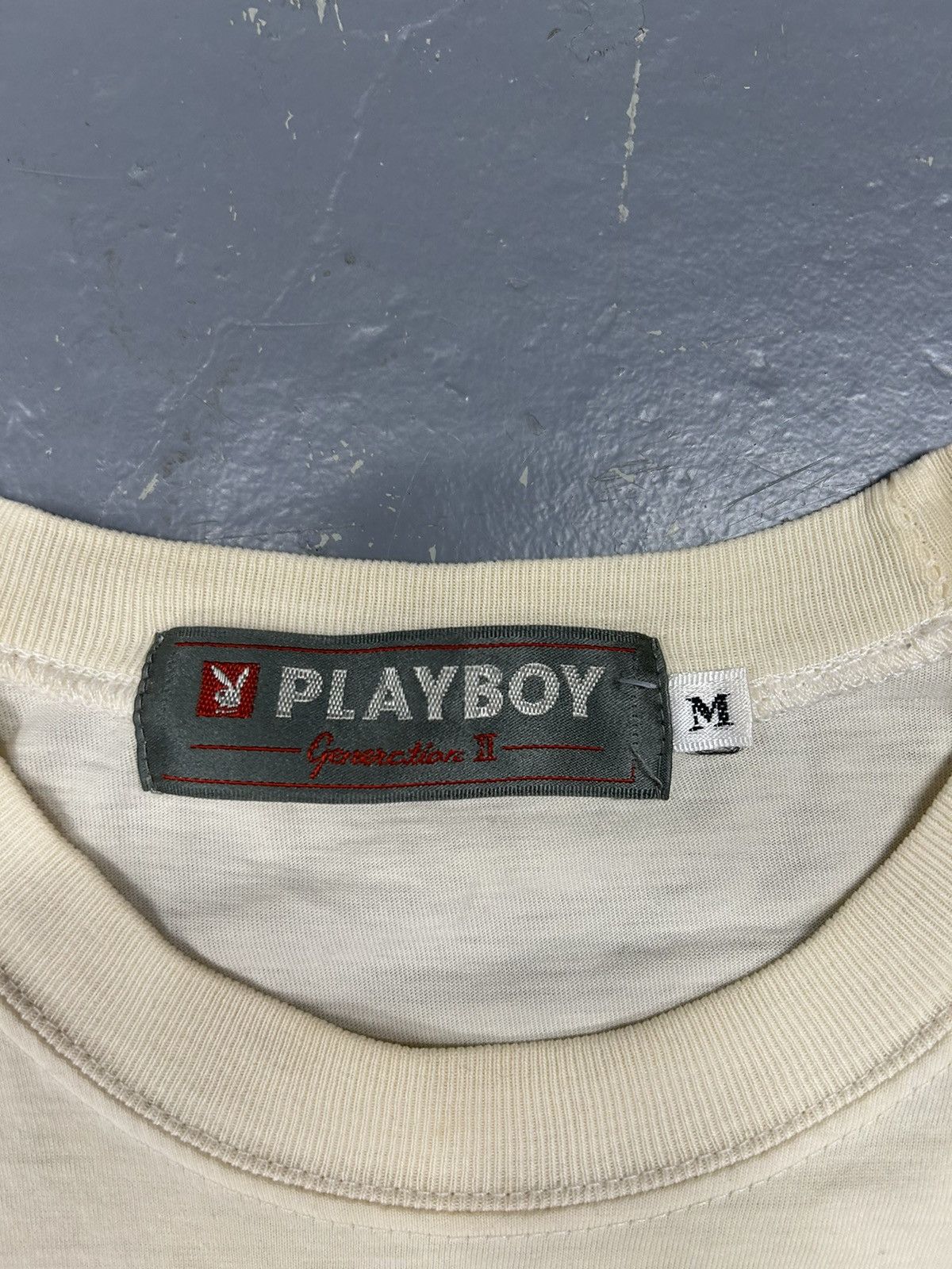 Playboy × Vintage Crazy Vintage Y2K Essential Cream Playboy Graphic T-Shirt Size US M / EU 48-50 / 2 - 3 Thumbnail