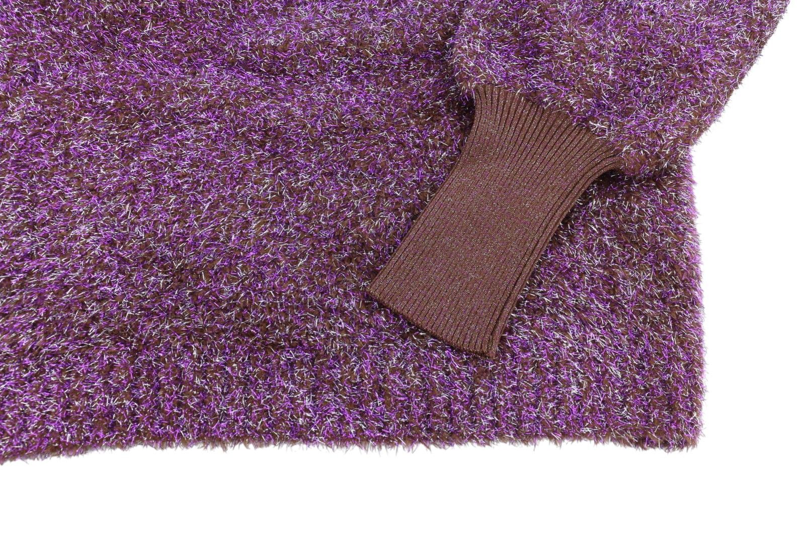 MAX&Co. XS Burgundy Glitter Metallic Fuzzy Knit Jumper 88677 Size XS / US 0-2 / IT 36-38 - 6 Thumbnail