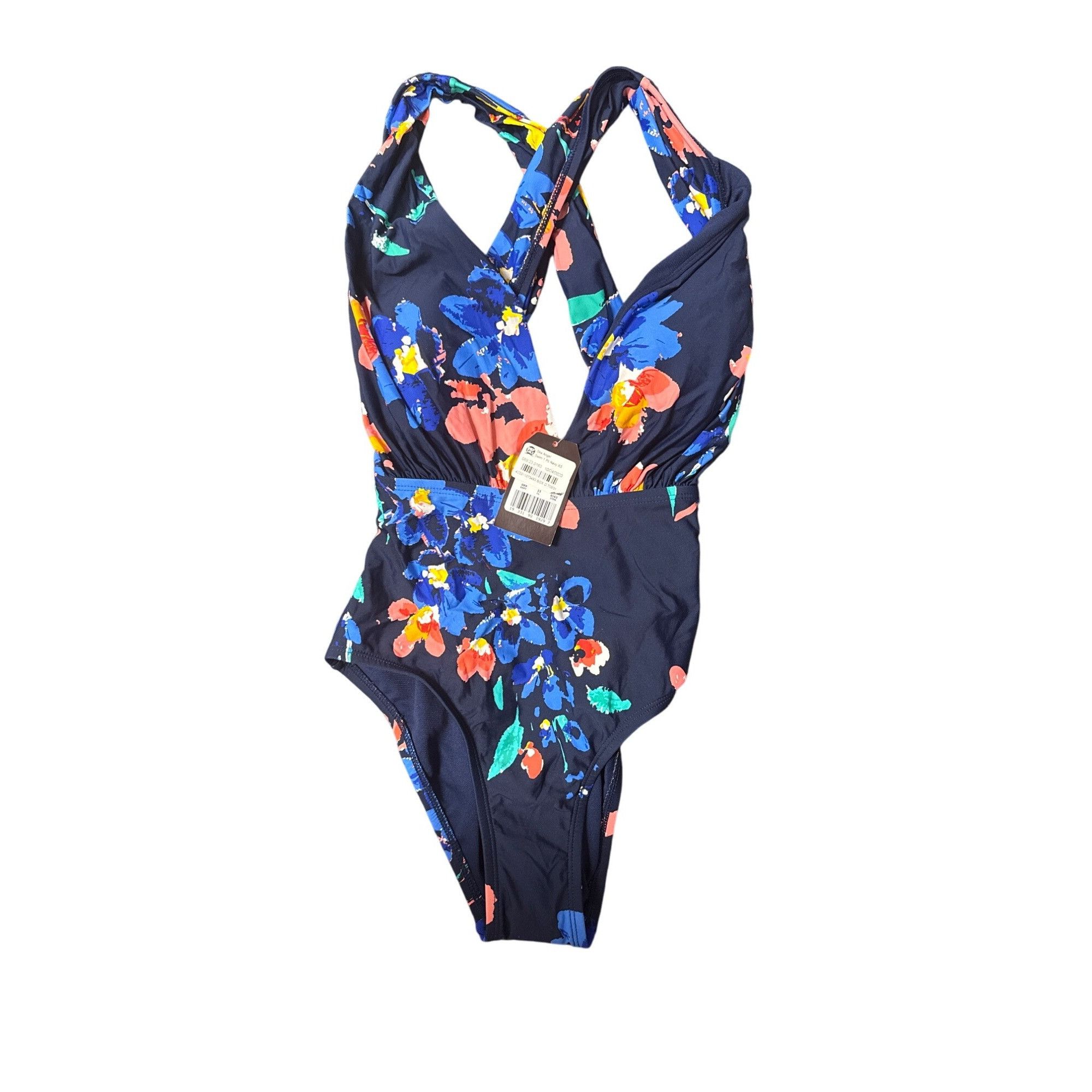 Other Sea Angel Womens Floral Plunge One-Piece Swimsuit XS Navy Cr Size XS / US 0-2 / IT 36-38 - 2 Thumbnail