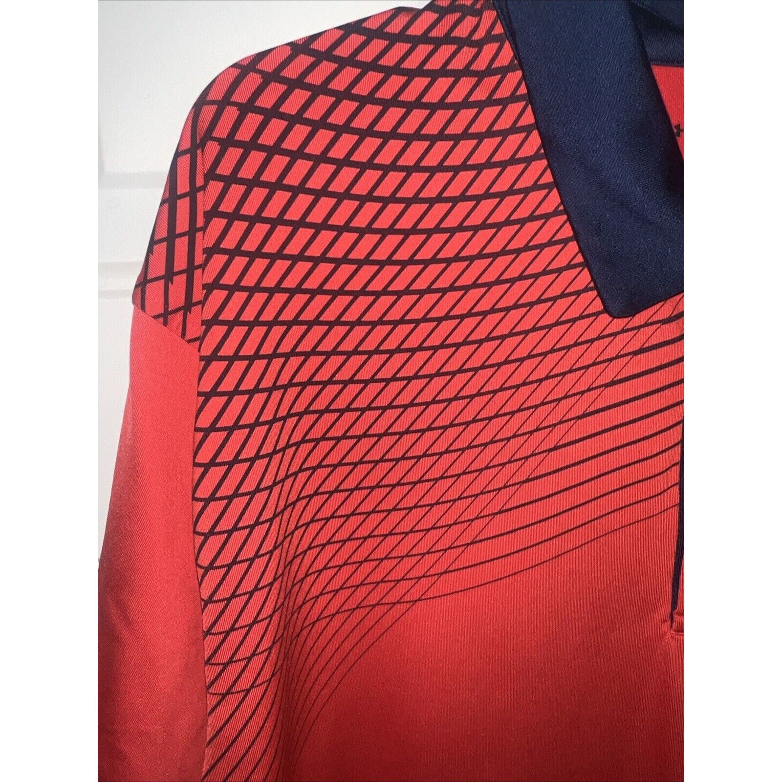 Under Armour Men’s Under Armour Playoff Polo Sz XXL Red Navy Stripe Shirt Size US XXL / EU 58 / 5 - 4 Thumbnail
