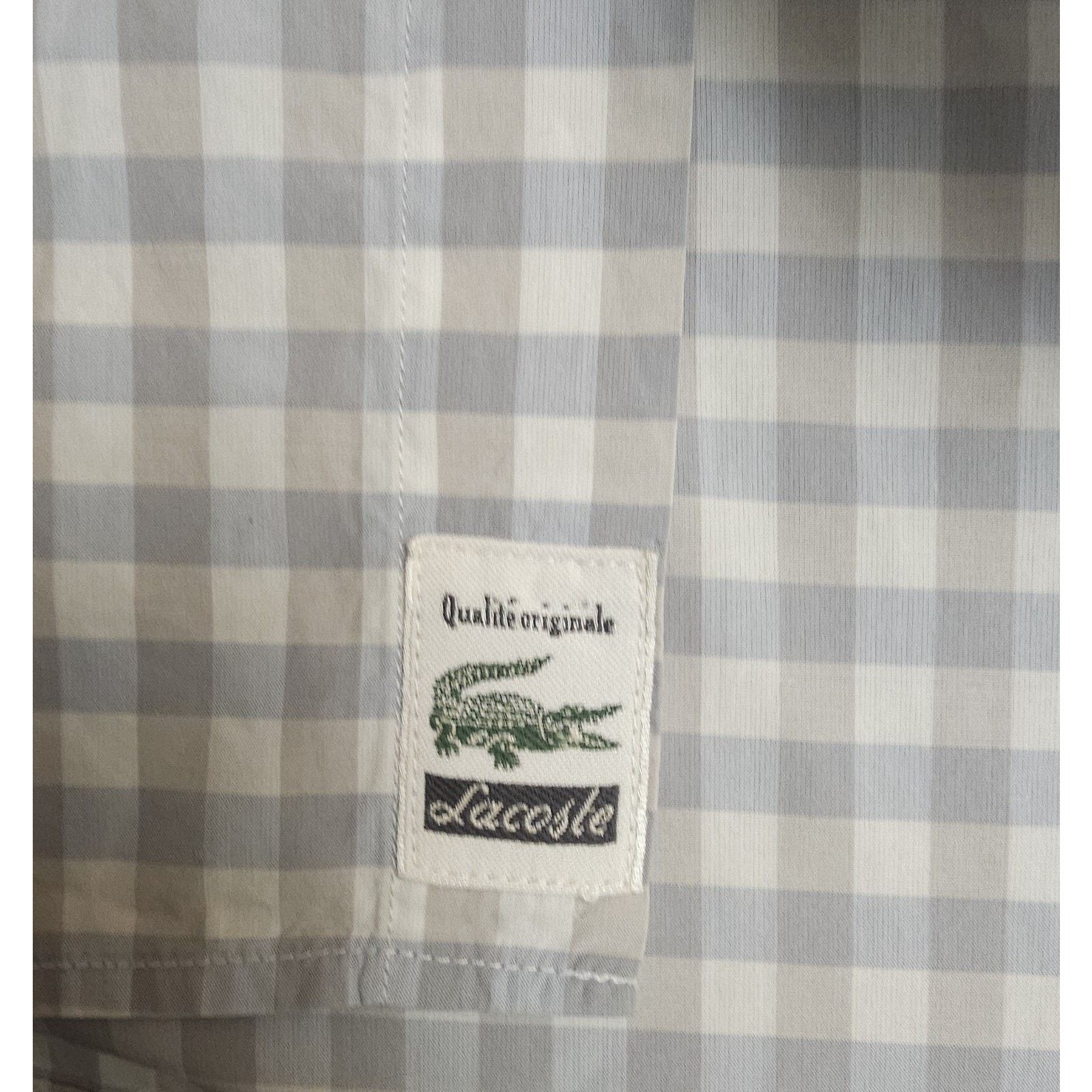 Lacoste Lacoste Modern Fit Plaid Button Down Shirt Cotton Logo 42 Size US XS / EU 42 / 0 - 6 Thumbnail