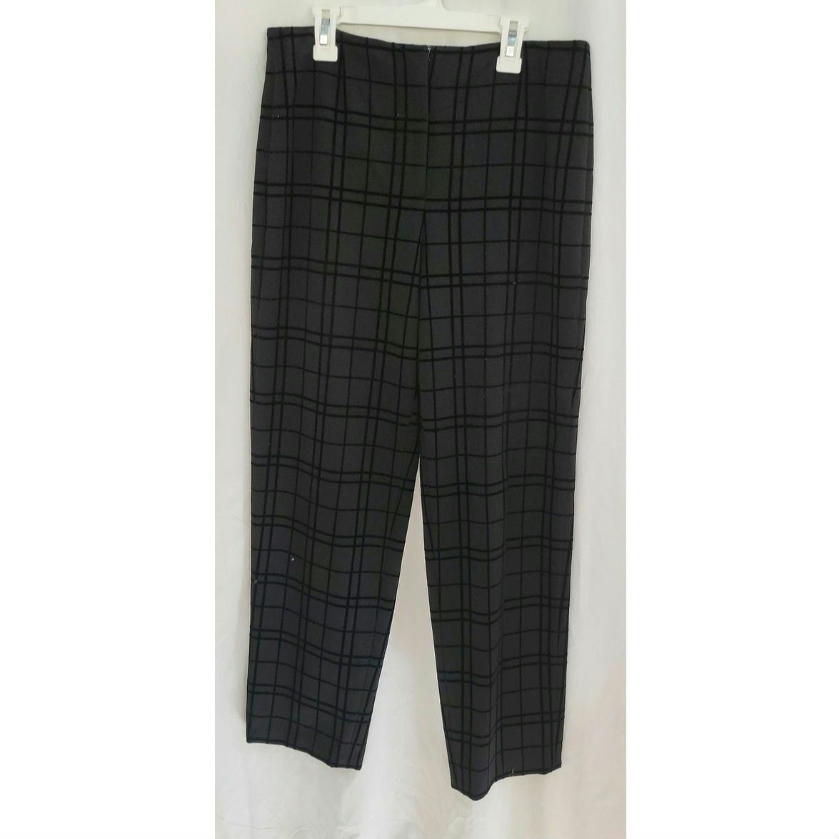 Other Talbots StretchFit Windowpane Black Plaid Pant Velvet Size 6 Size 28" / US 6 / IT 42 - 1 Thumbnail