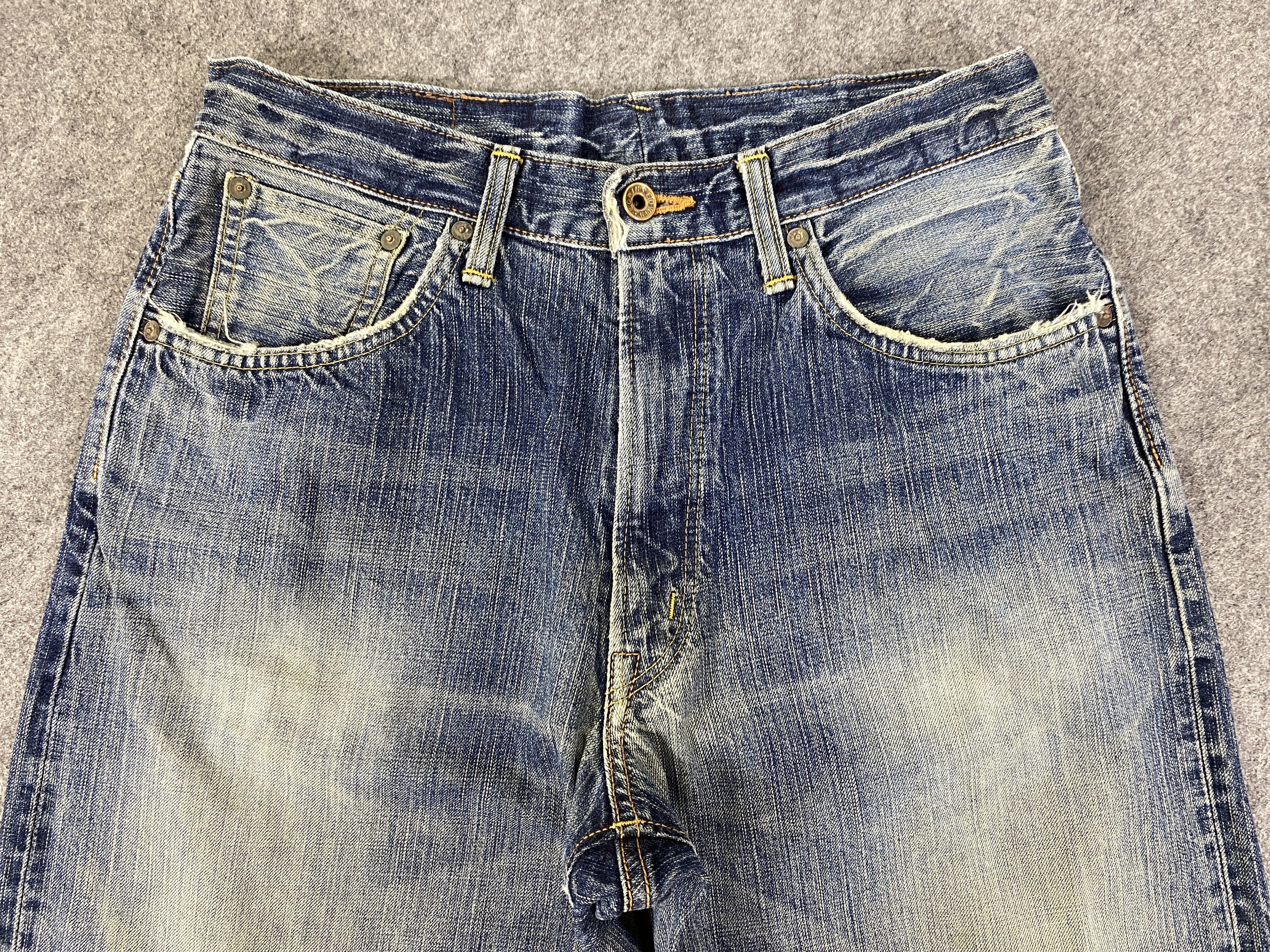 Edwin Vintage Edwin Selvedge Distressed Clawmark 30x32.5-JN3272 Size US 30 / EU 46 - 3 Thumbnail