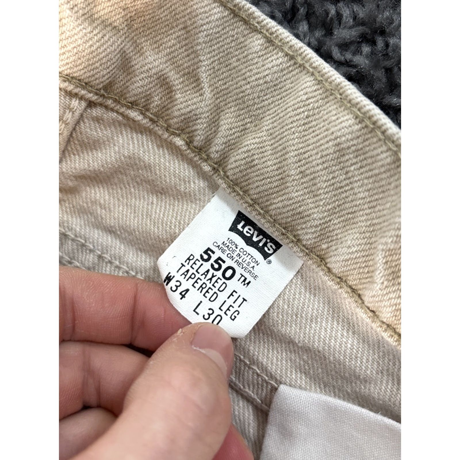 Levi's VINTAGE Levi's 550 Jeans Men 34X30 Tan Relaxed Tapered Orange Tab 90s USA Size US 34 / EU 50 - 5 Thumbnail