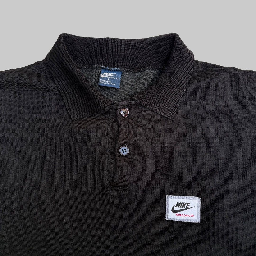 Nike 1980 80s Vintage Rare Blue Tag Long Sleeve Polo Shirt