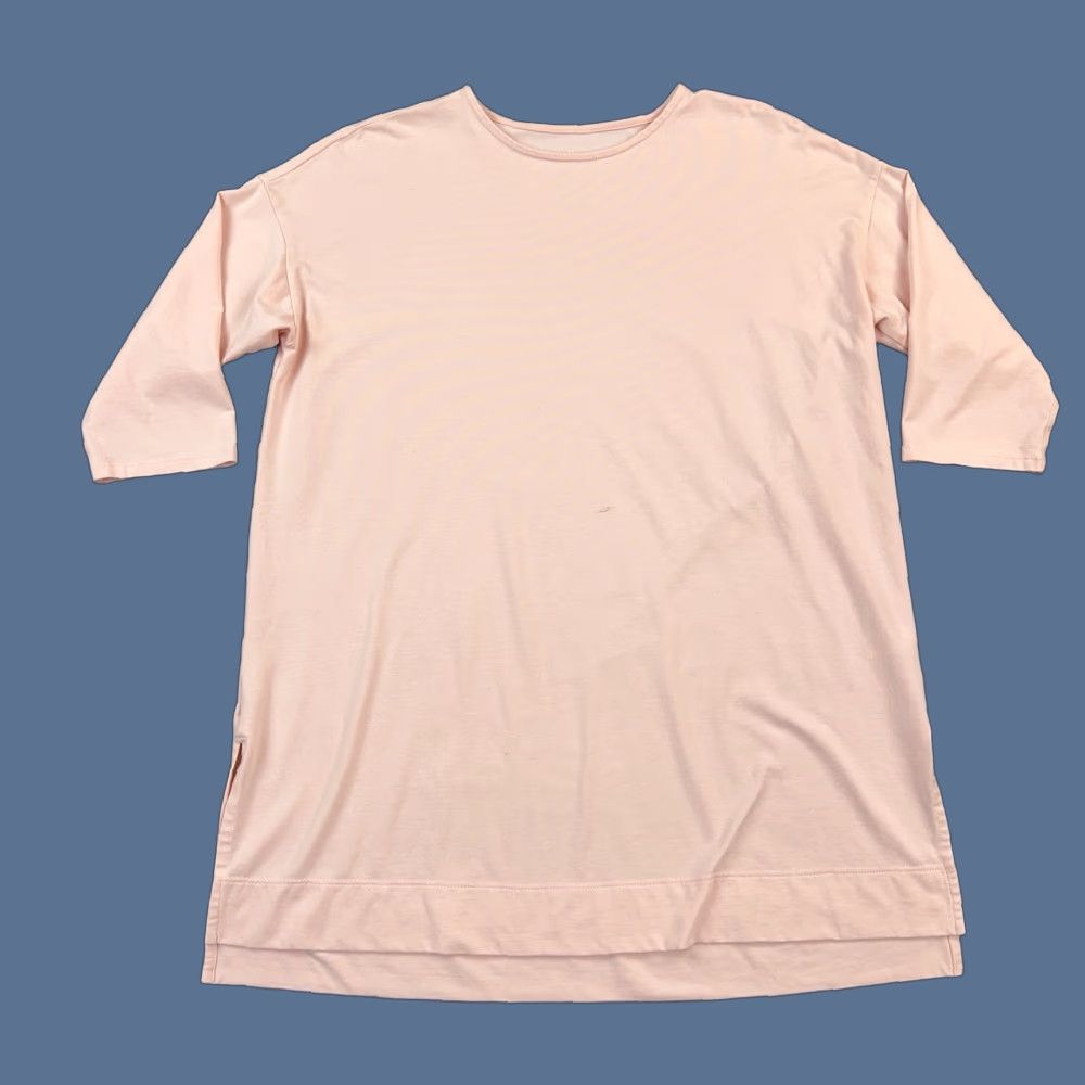 J. Jill J Jill Shirt Women's Small Pale Pink Luxe Supima Ballet Sleeve Tunic Size S / US 4 / IT 40 - 1 Thumbnail