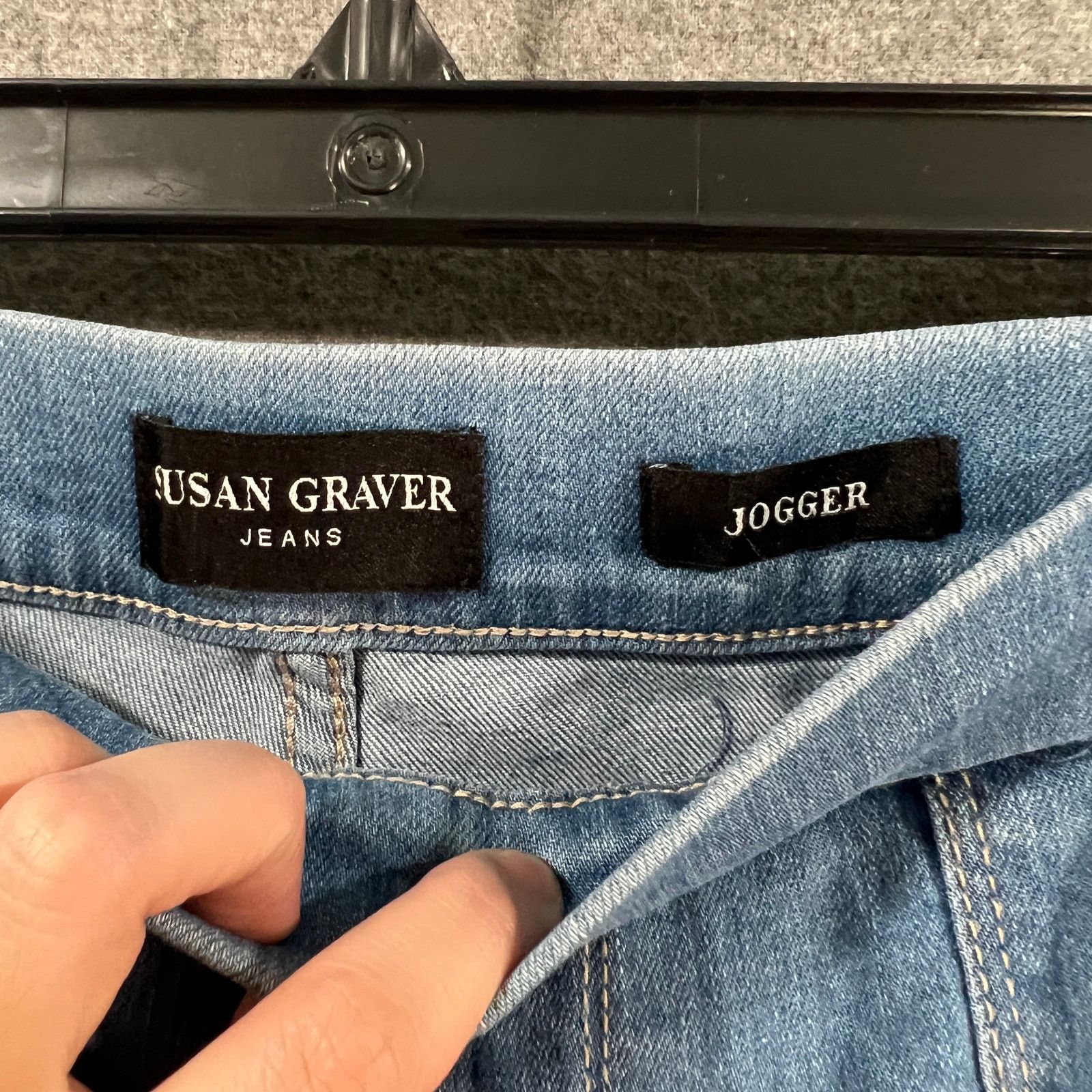 Other Susan Graver Petite Stretch Denim Pull On Jogger Medium Size 40" / US 18 - 3 Thumbnail