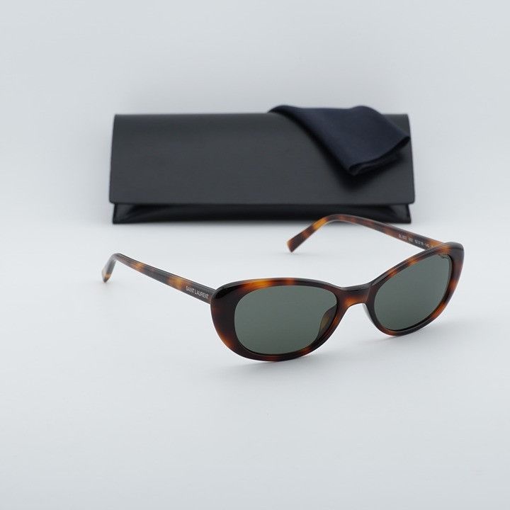 Saint Laurent Paris Saint Laurent SL822 002 Sunglasses Havana Cat Eye Frame Size ONE SIZE - 11 Thumbnail
