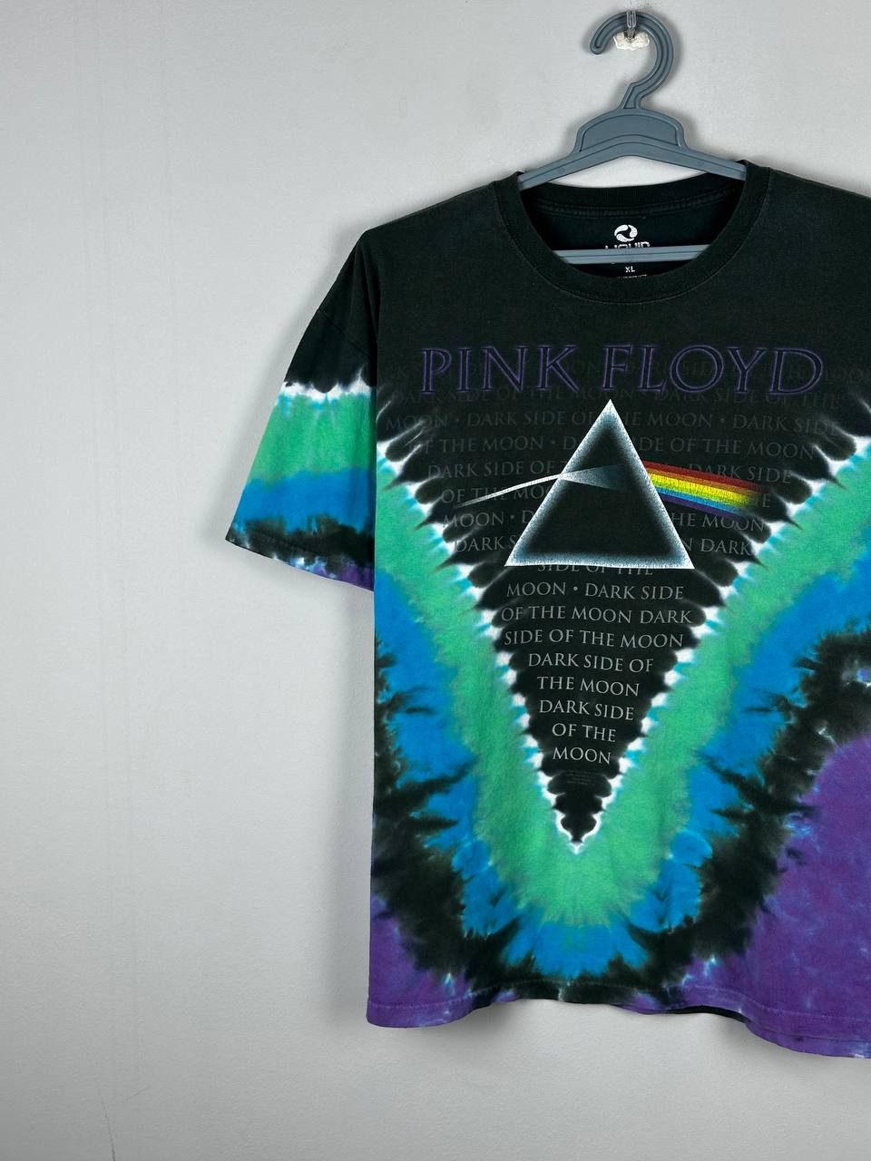 Vintage Liquid Blue Pink Floyd Dark Side of the Moon Tie Dye T Shirt Size US XL / EU 56 / 4 - 2 Thumbnail