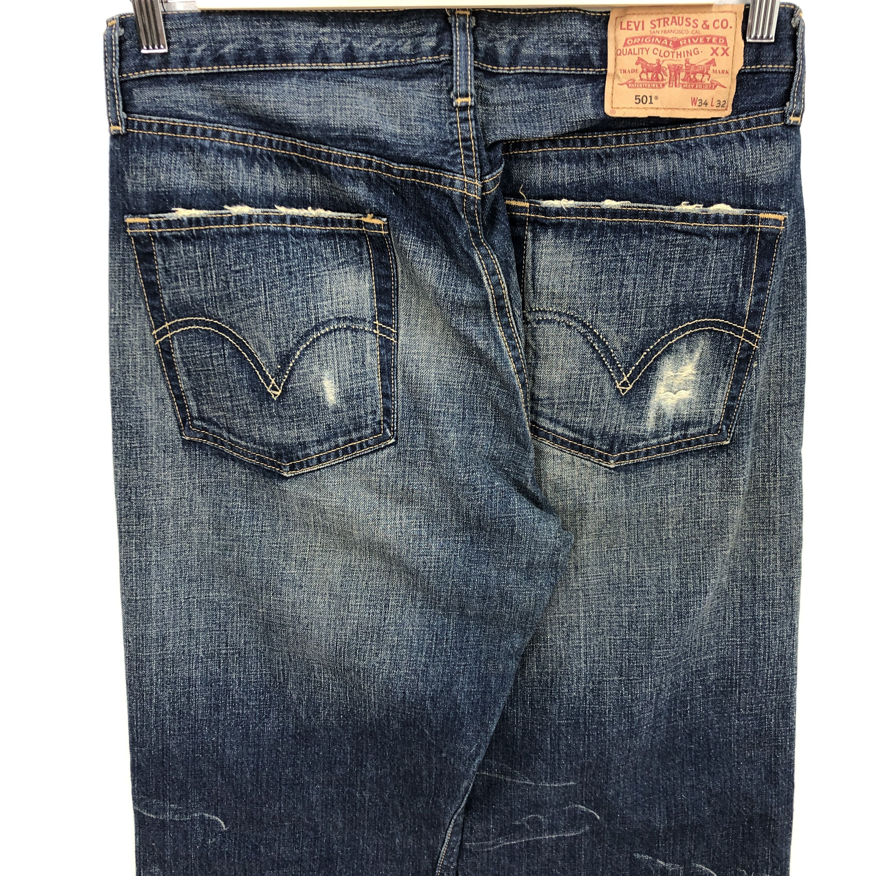 Levi's Vintage Levis 501 Jeans Levi's 501 Distressed Denim Pants Size US 32 / EU 48 - 3 Thumbnail
