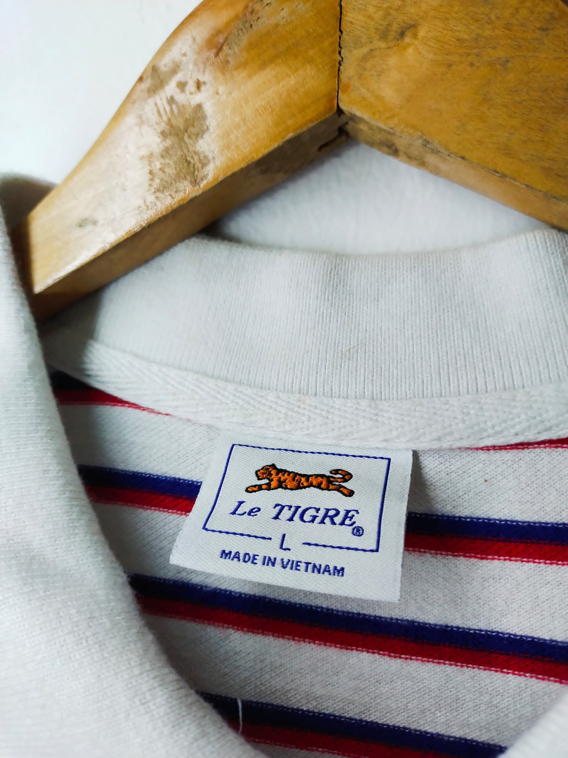 Le TIGRE Vintage Le Tigre Stripe Collar t shirt Size US L / EU 52-54 / 3 - 2 Thumbnail