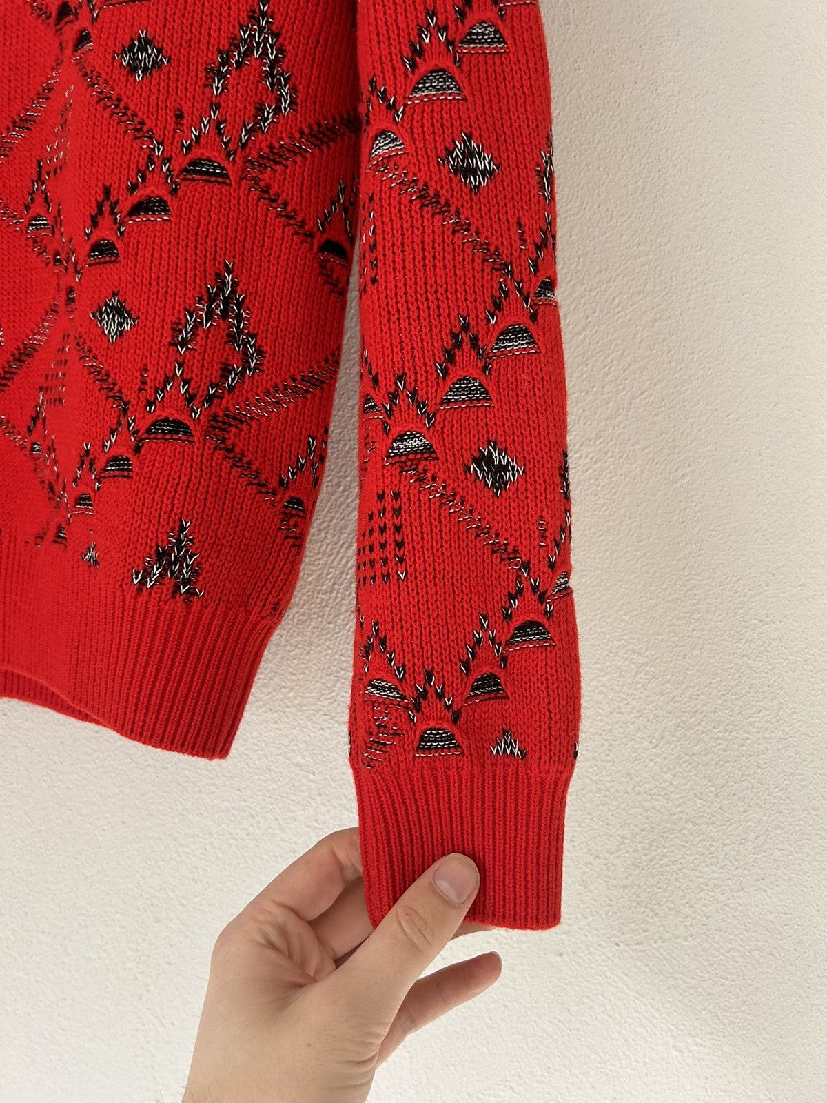 Saint Laurent Paris Wool/Cashmere Blend Jacquard Sweater Size US S / EU 44-46 / 1 - 5 Thumbnail