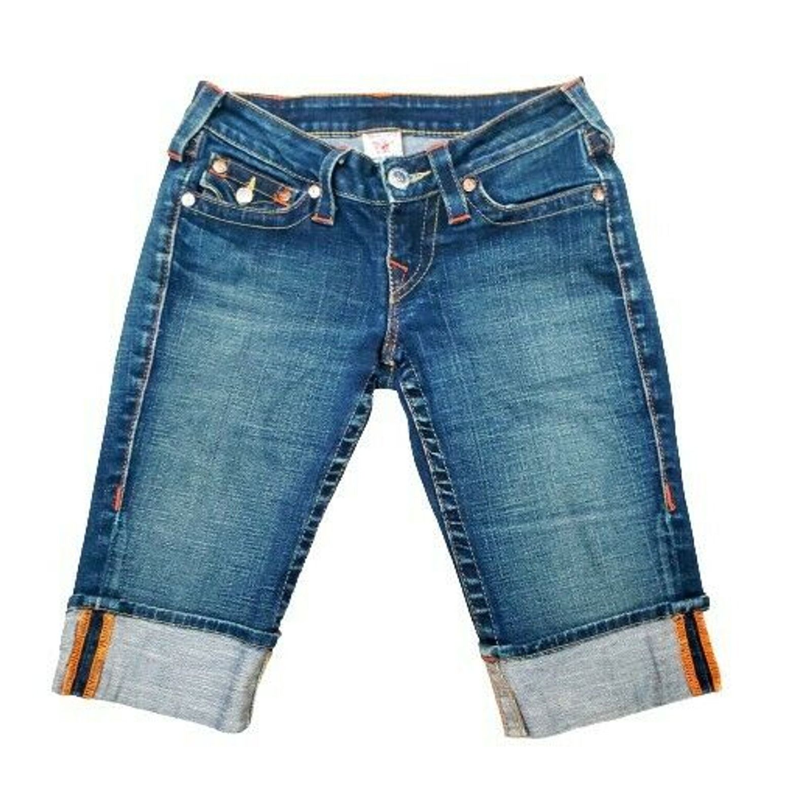 True Religion TRUE RELIGION Original Sophie Cuffed Embroidered Short Jeans Size 25" / US 0 / IT 36 - 5 Thumbnail