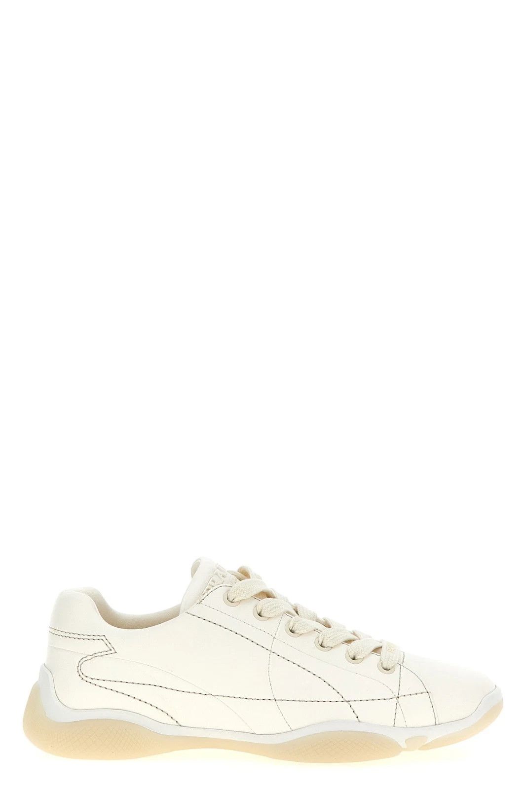 Prada PRADA White Leather Sneakers New And Authentic Size US 9 / IT 39 - 1 Thumbnail