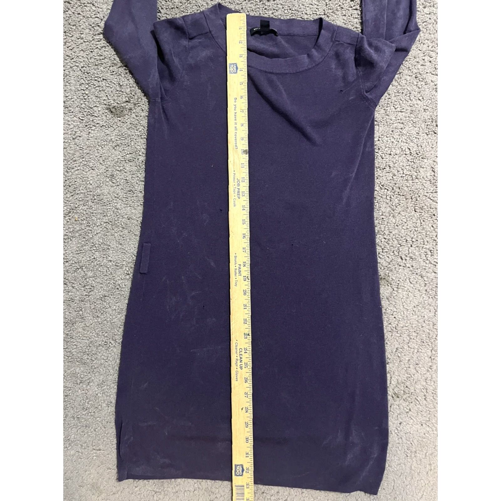 Banana Republic Banana Republic Women Purple Long Sleeve Sheath Dress Size M Faux Leather Knit Zip Closure Size M / US 6-8 / IT 42-44 - 5 Thumbnail