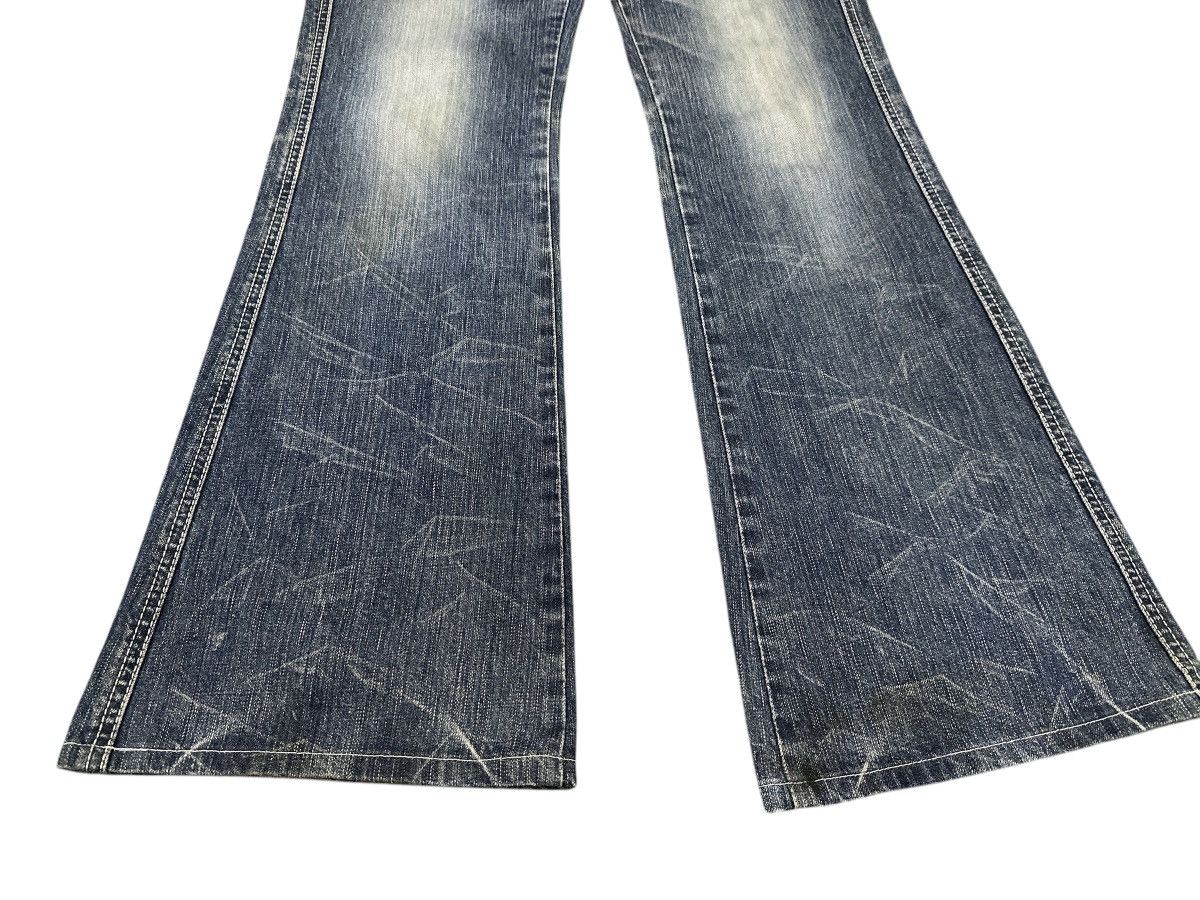 Kapital Flare💥V Edwin Mudwash Bootcut 503 Blue Trip Buckle Back . Size US 31 - 4 Thumbnail