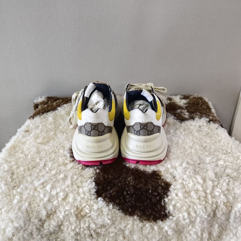 Gucci Gucci Rhyton Monogram Low-Top Sneakers for Men - Size US 10.5 / EU 43-44 - 3 Thumbnail
