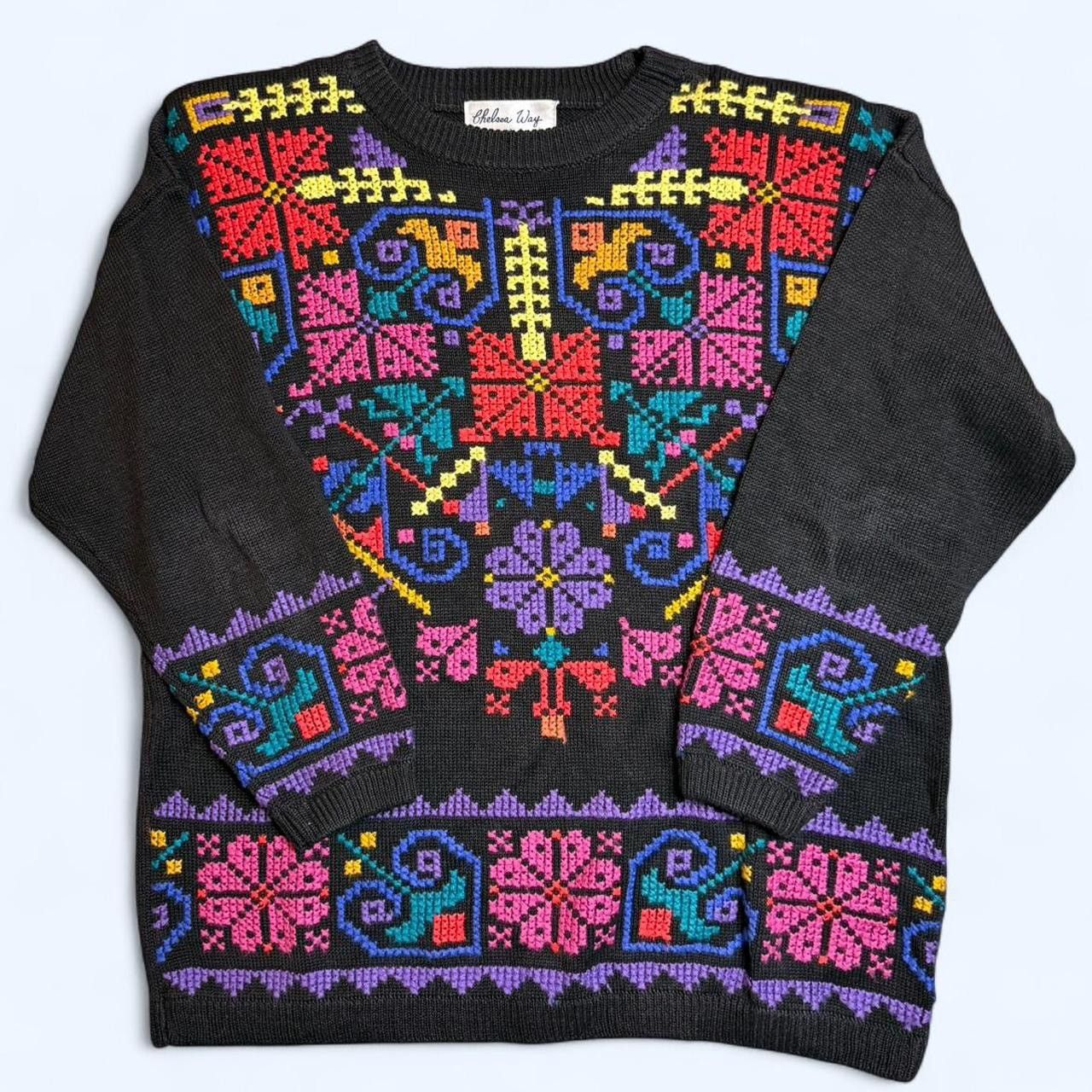 Other Vintage 1980s Knit Sweater Chelsea Way Size M / US 6-8 / IT 42-44 - 1 Thumbnail
