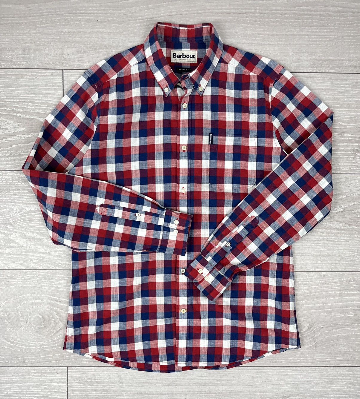 Barbour x4 Barbour Tailored Flannel Checkered Button Shirt M Size Size US M / EU 48-50 / 2 - 8 Thumbnail