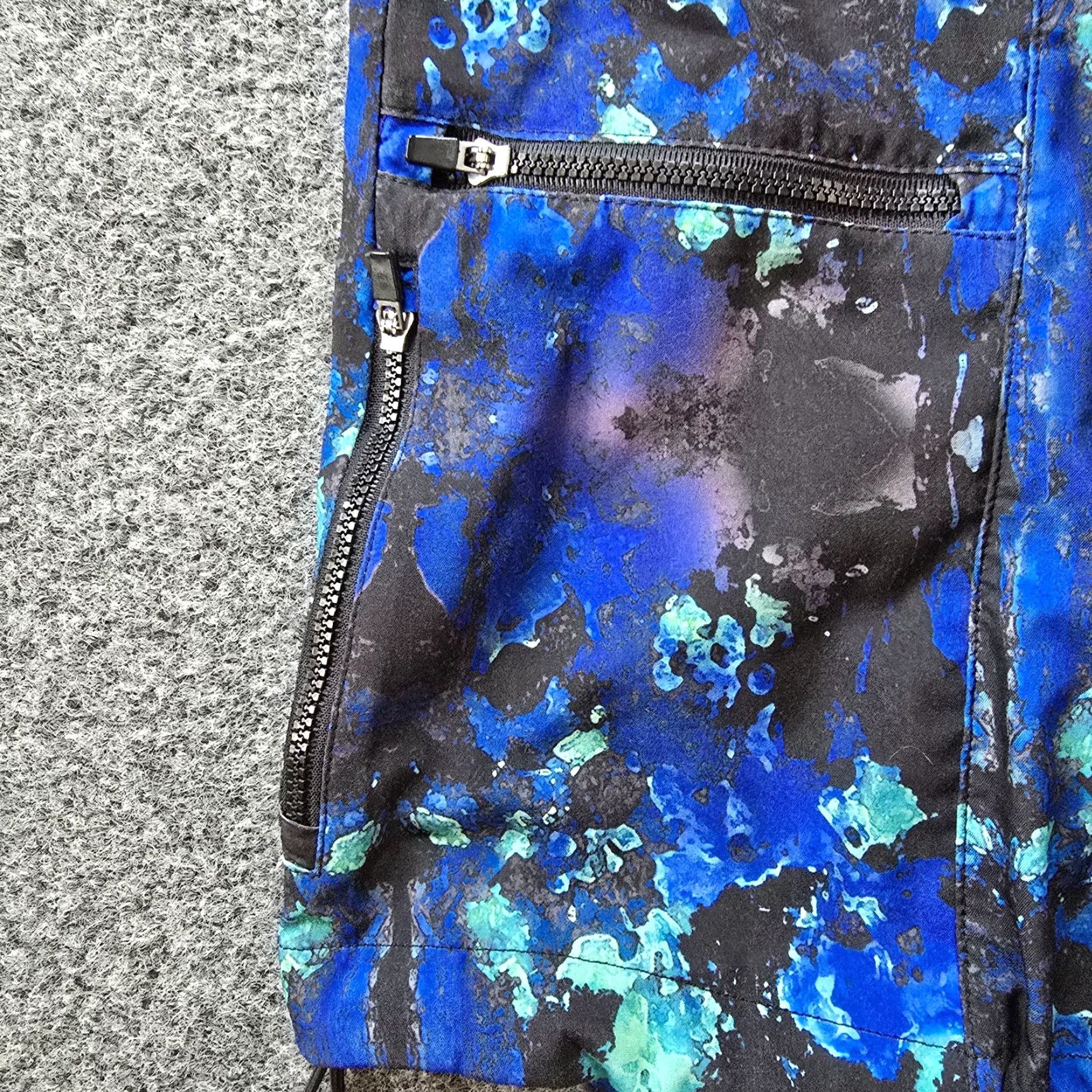 Fabletics Fabletics Jacket Women M Blue Windbreaker Watercolor Full Zip Athletic Size M / US 6-8 / IT 42-44 - 5 Thumbnail