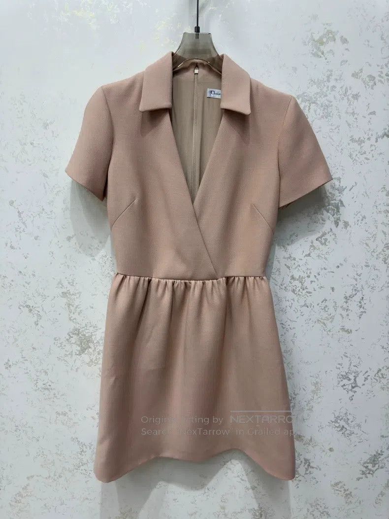 Dior Dior Nude pink silk dress Size XXS / US 00 / IT 34 - 1 Thumbnail